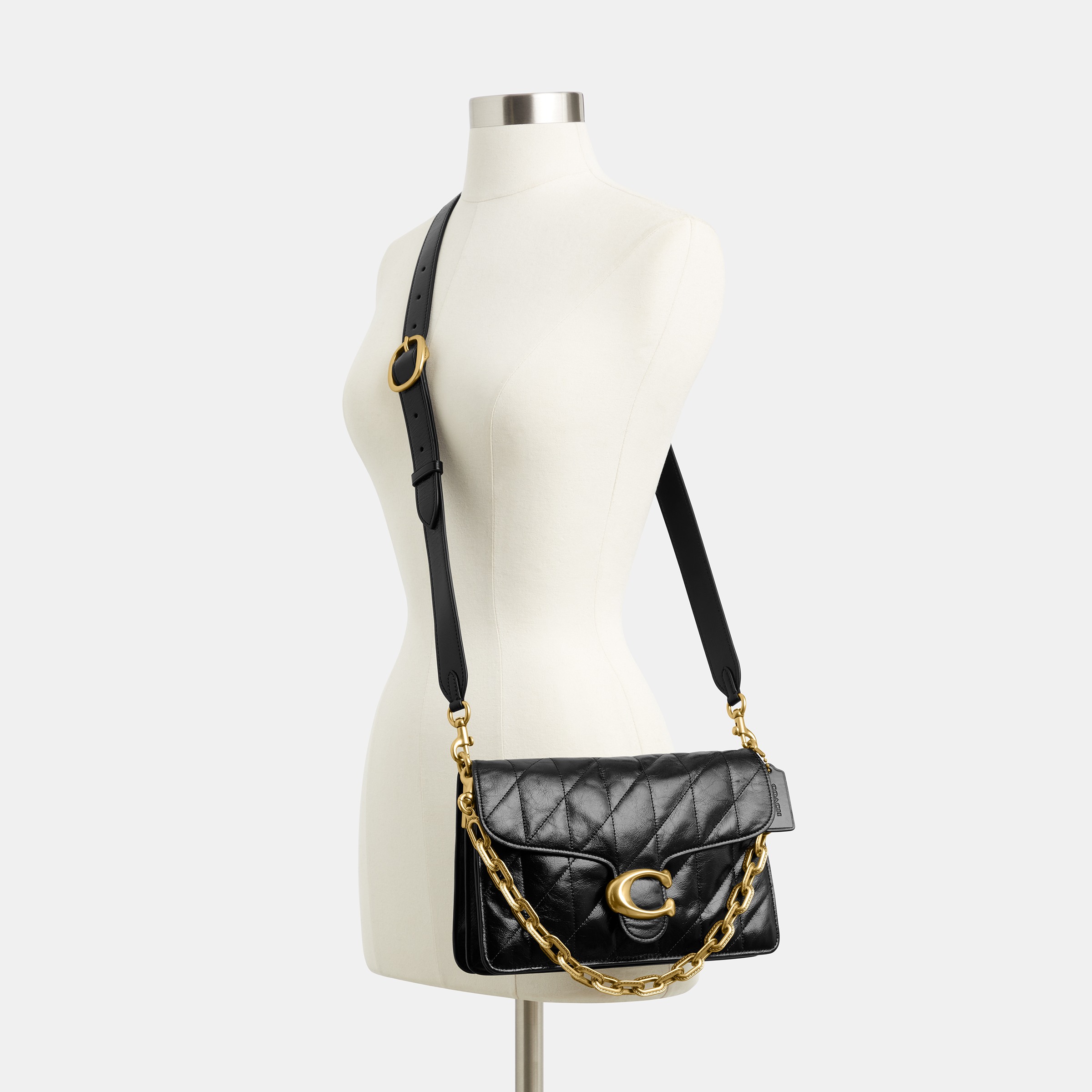 Chain Tabby Shoulder Bag With Quilting