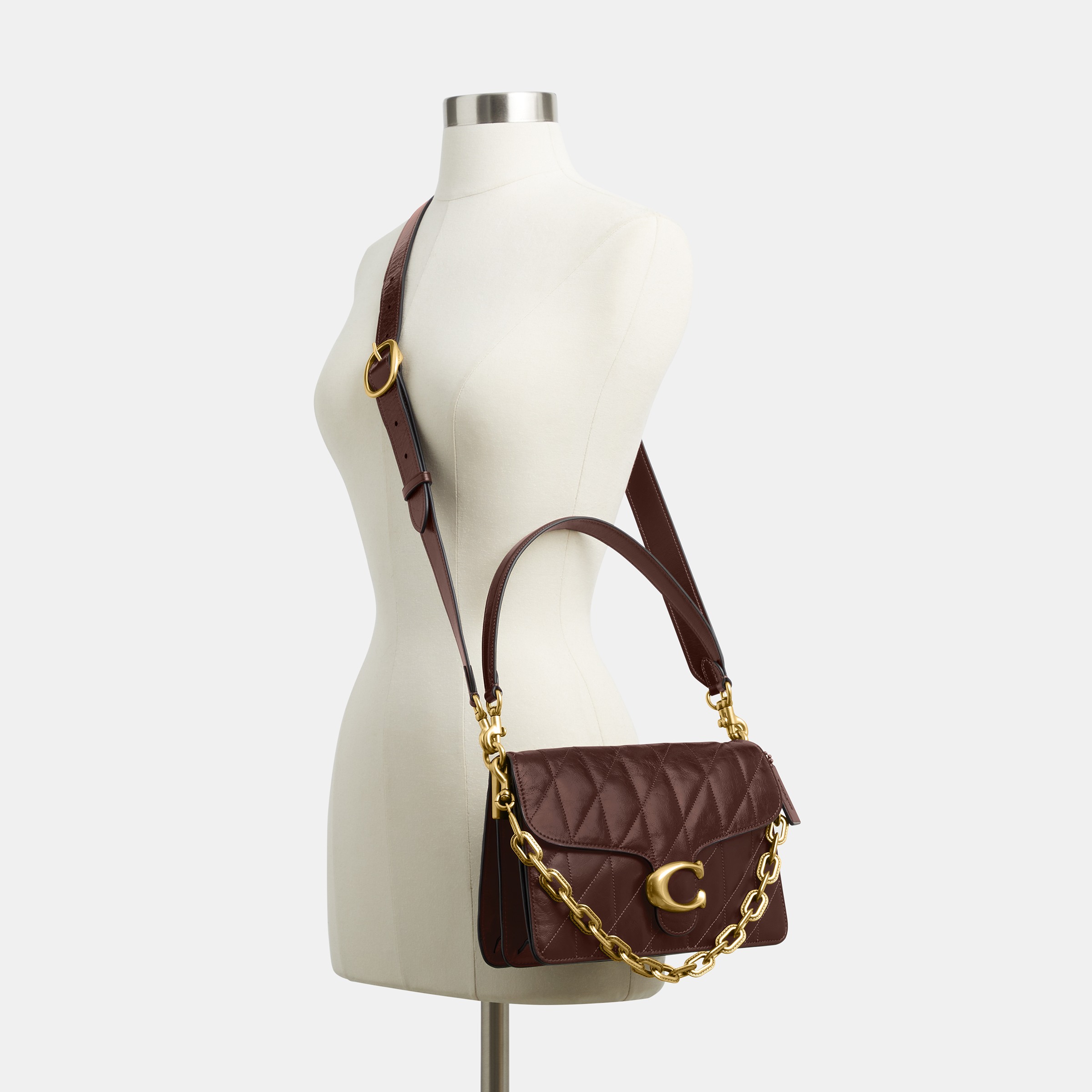 Chain Tabby Shoulder Bag With Quilting