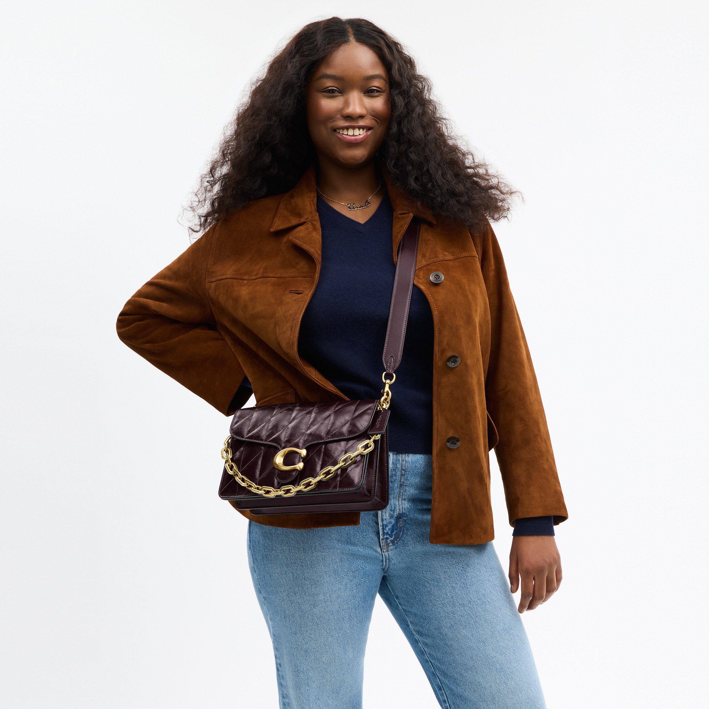 Chain Tabby Shoulder Bag With Quilting