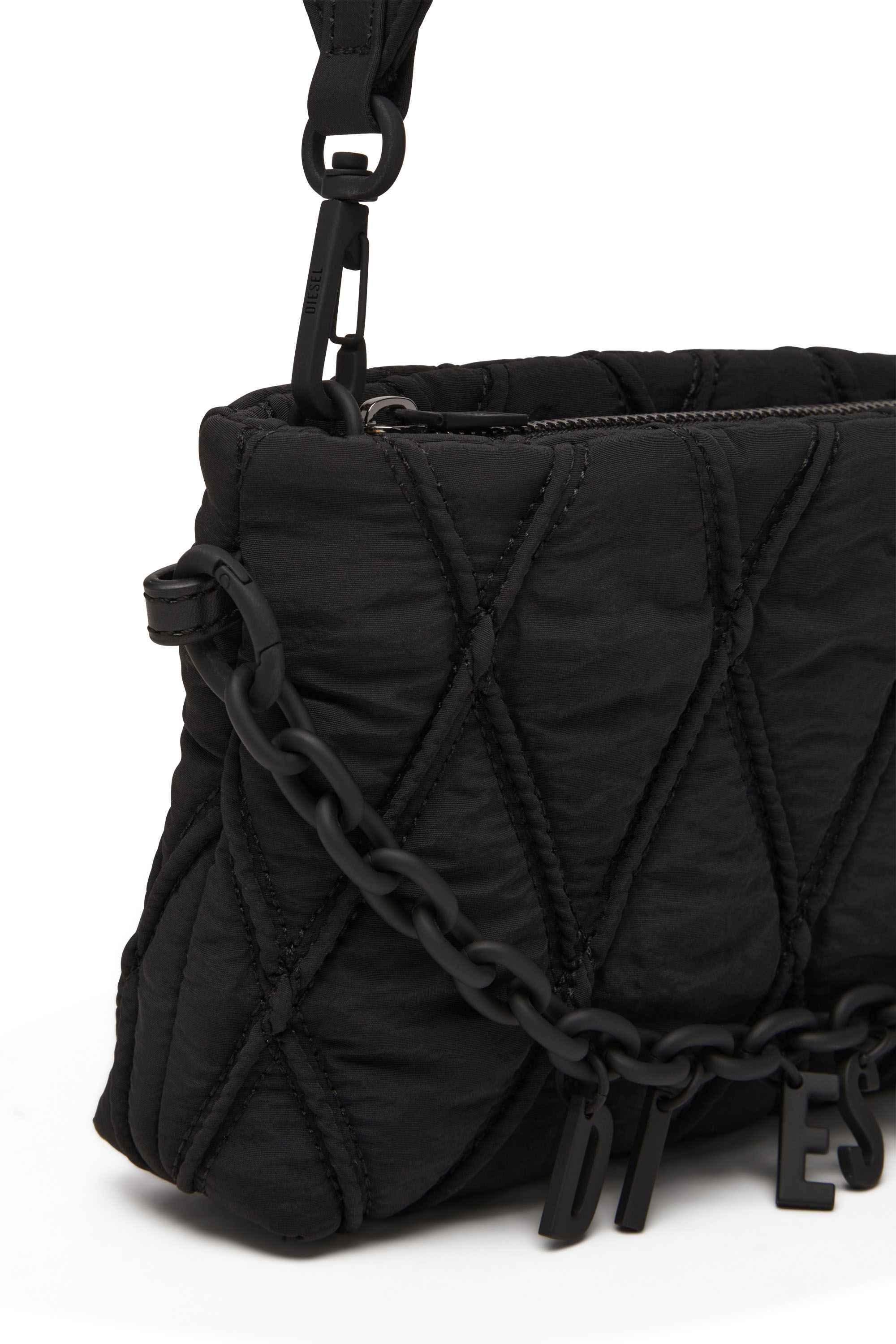 Black Pouch in quilted nylon