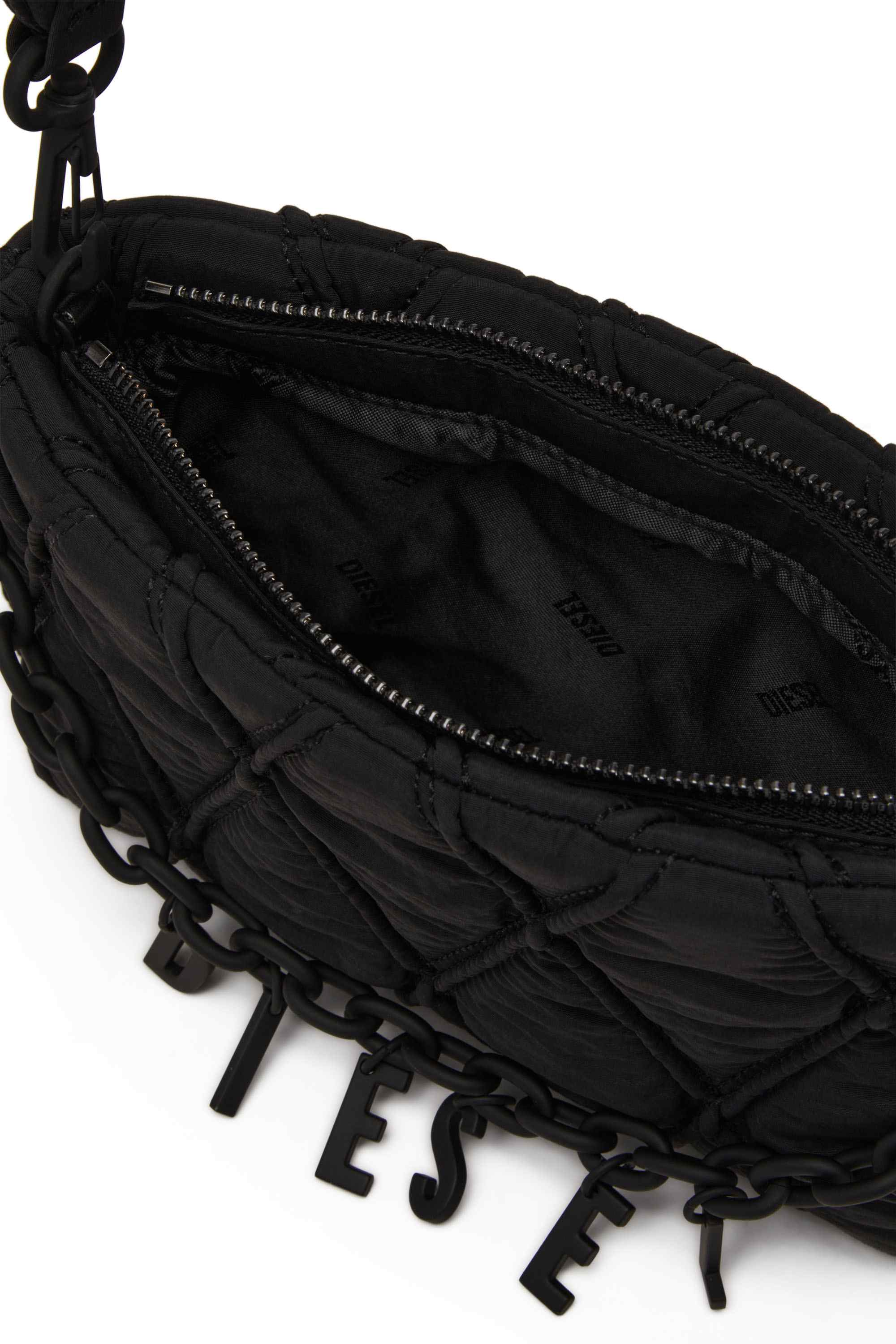 Black Pouch in quilted nylon