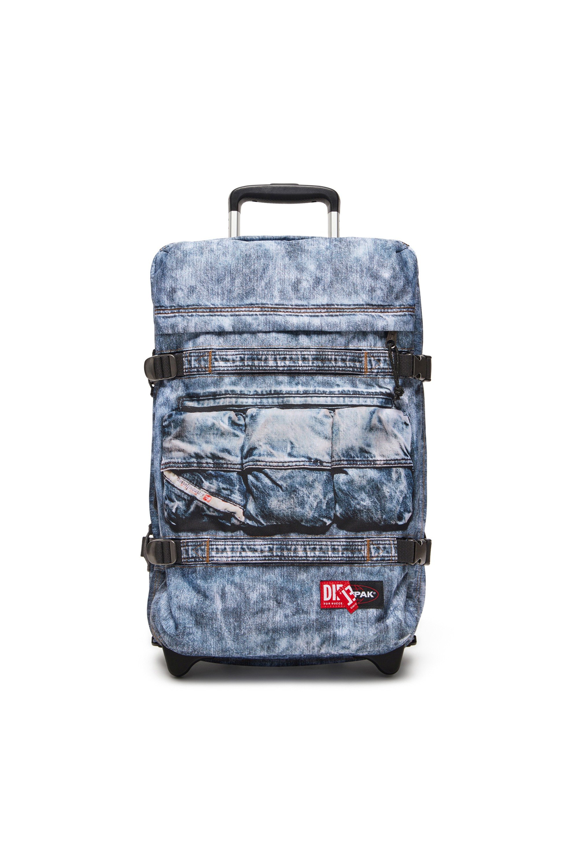 Blue Cabin bag in trompe l'oeil denim
