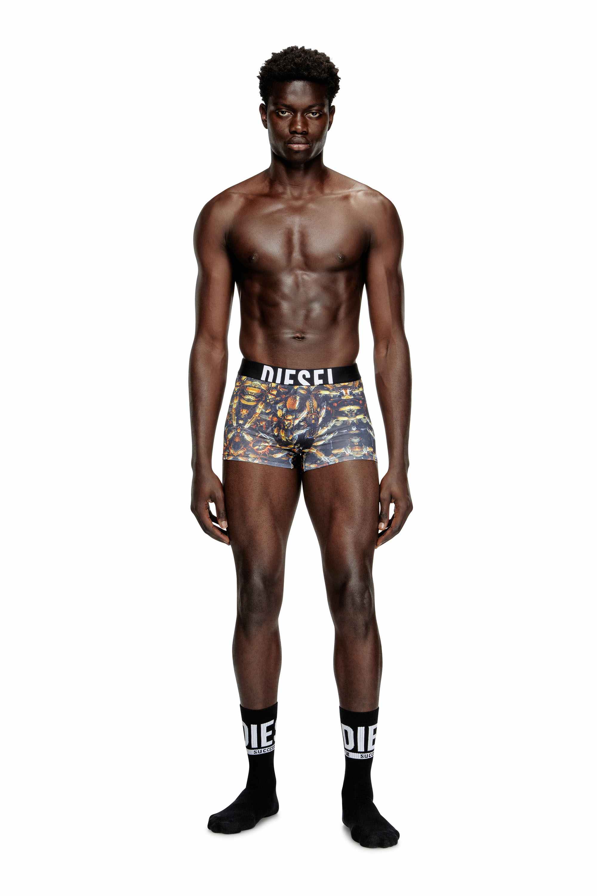 Black Boxer briefs with Pop print