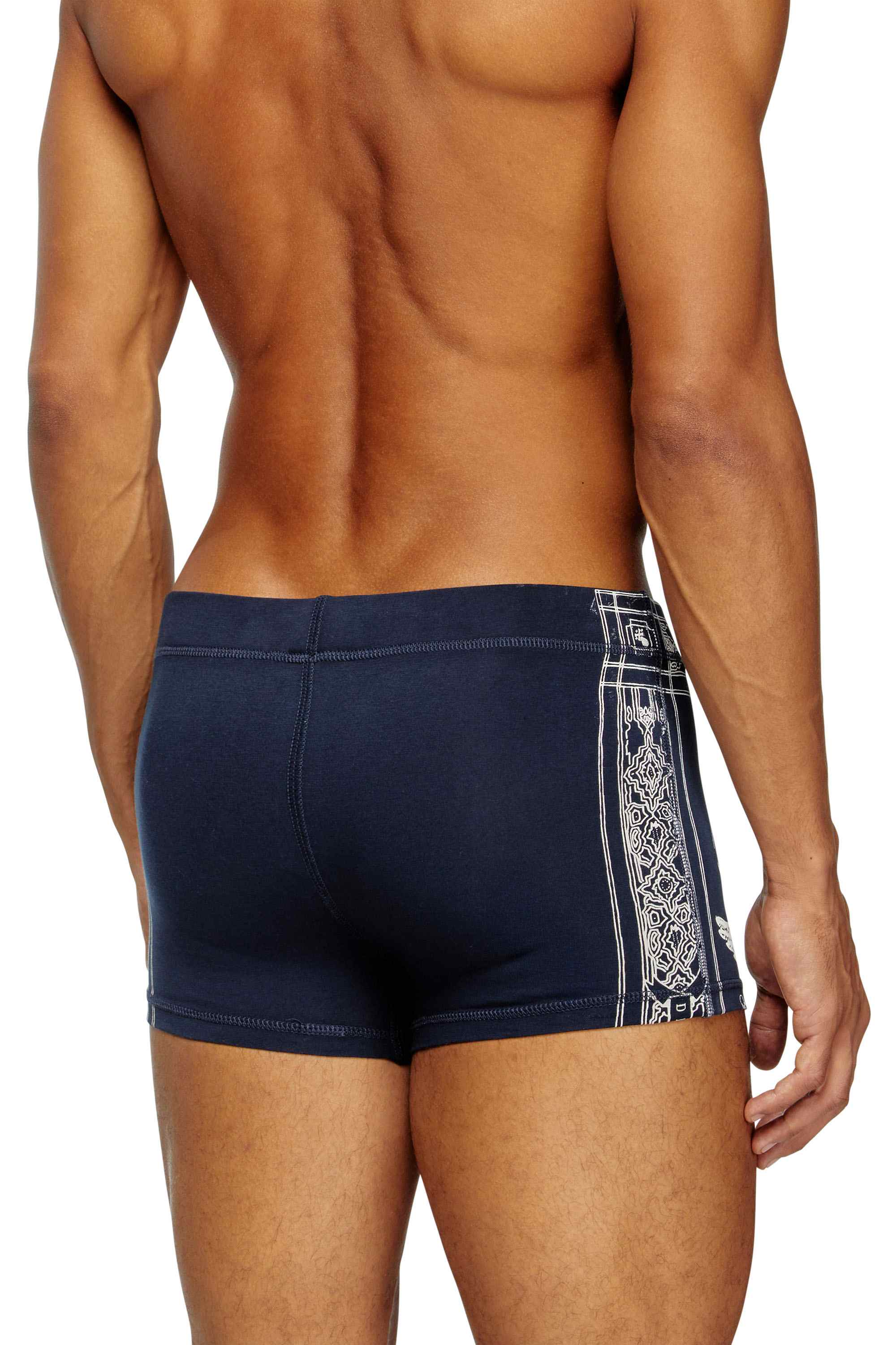 Blue Boxer briefs with Phoenix print