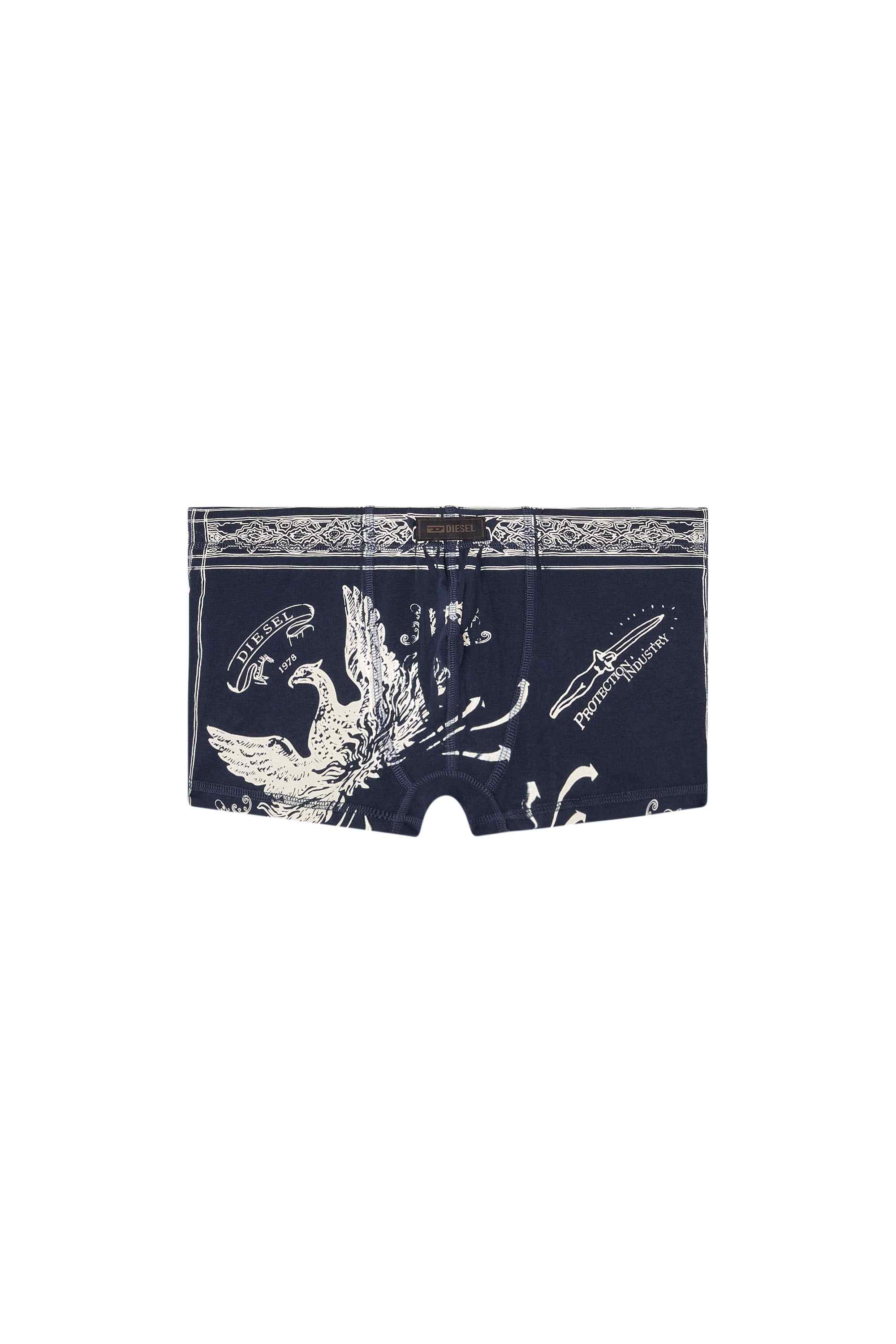 Blue Boxer briefs with Phoenix print