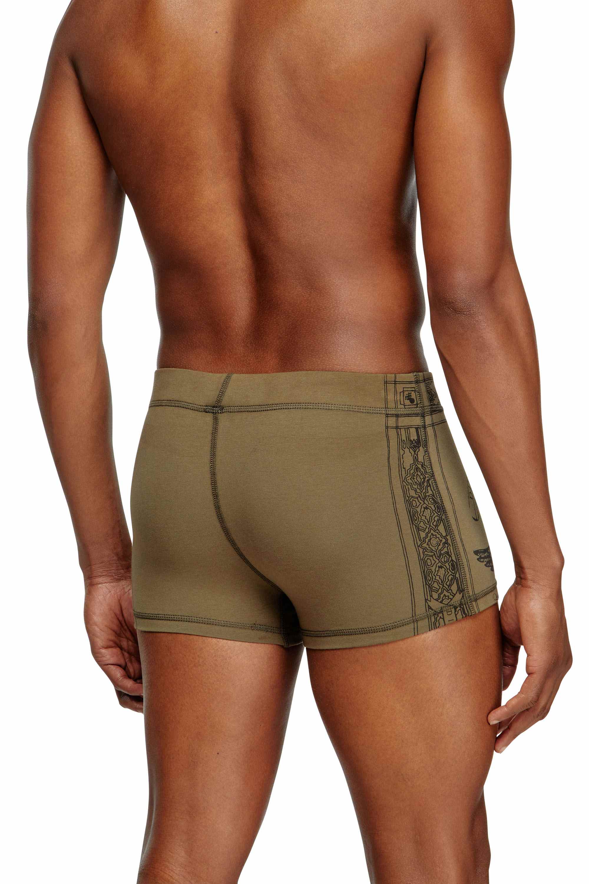 Green Boxer briefs with Phoenix print