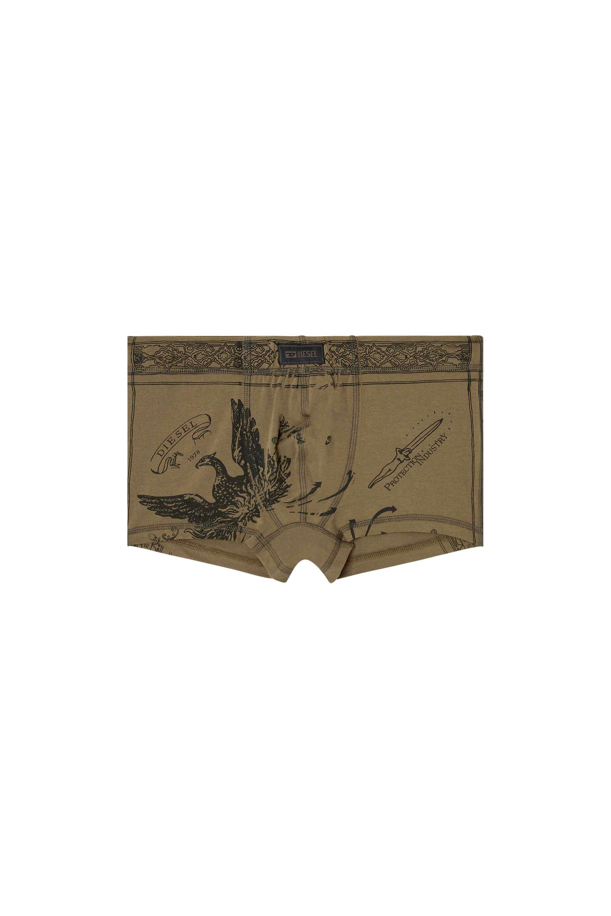 Green Boxer briefs with Phoenix print