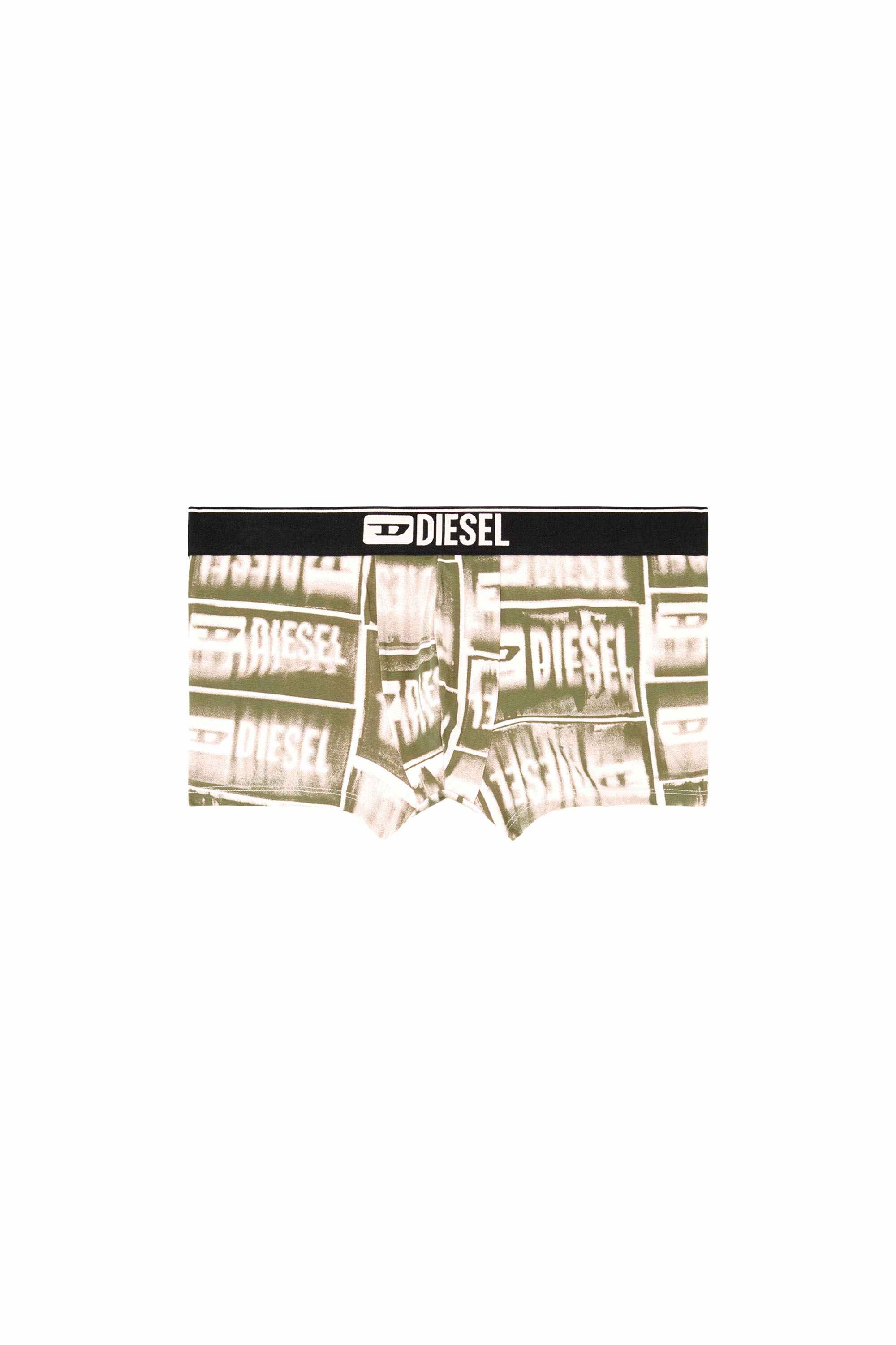 Green Boxer briefs with faded logo print