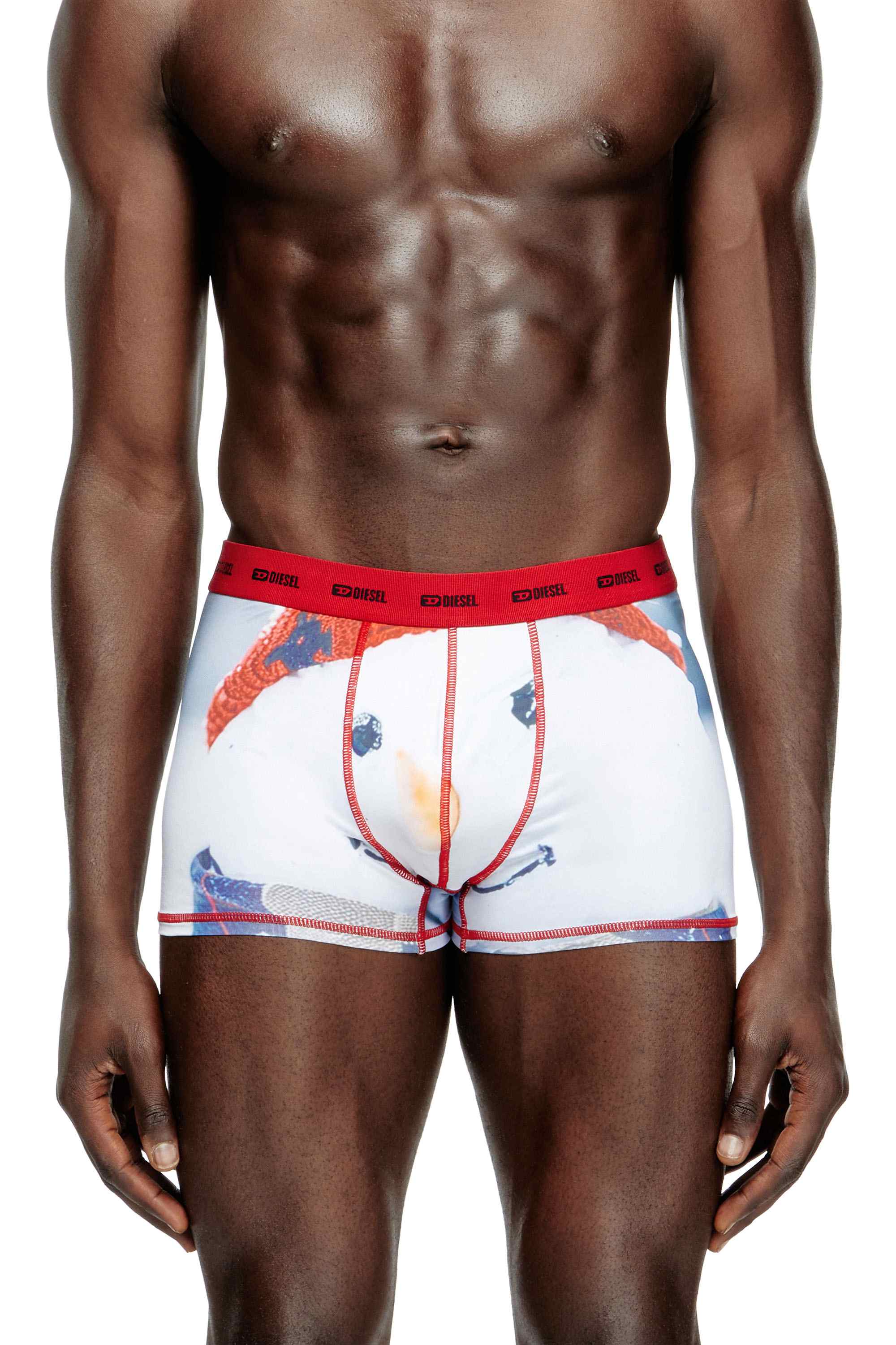 White Stretch boxers with all-over print