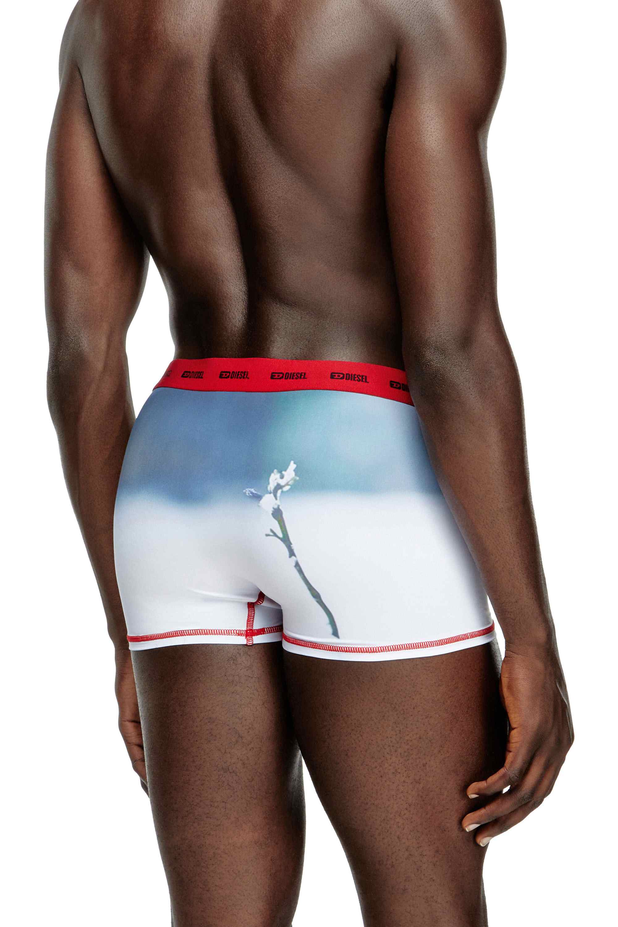 White Stretch boxers with all-over print