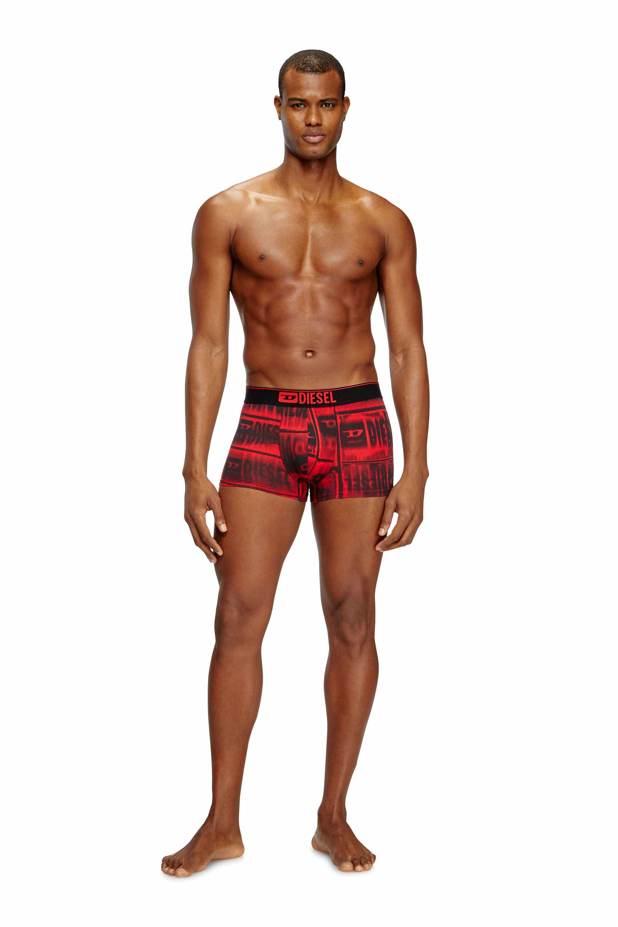 Black 3-pack boxer briefs in stretch cotton