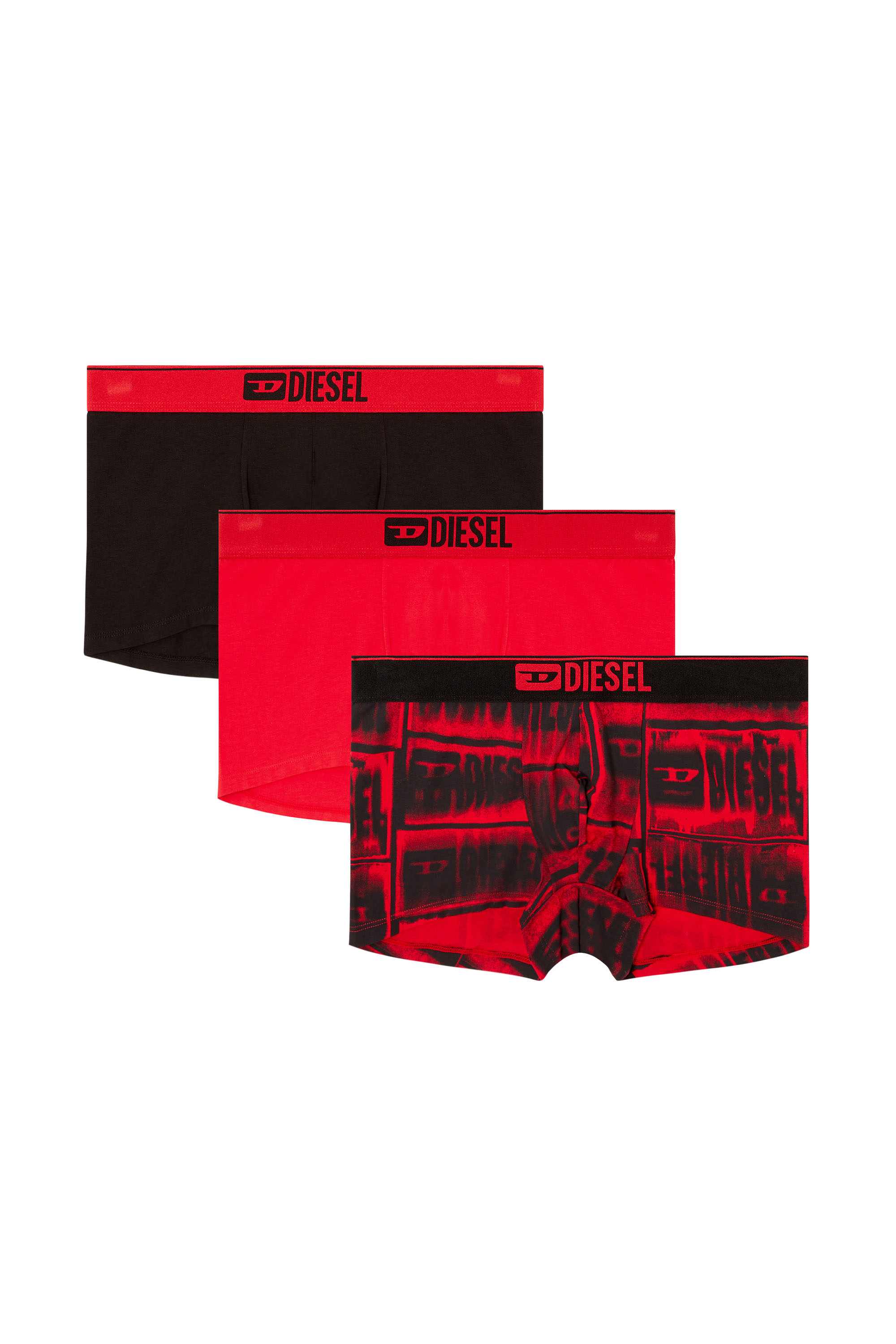 Black 3-pack boxer briefs in stretch cotton