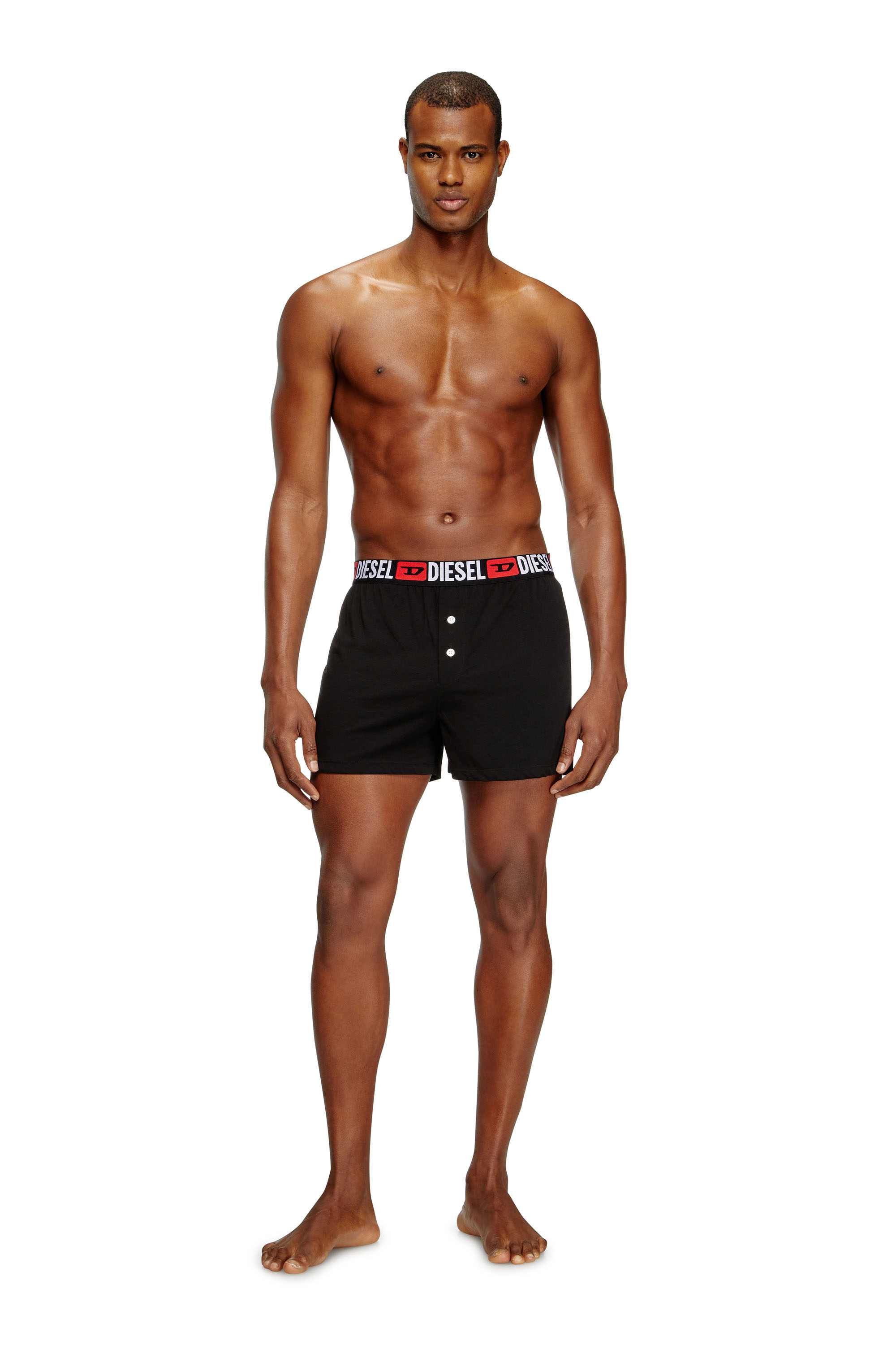 Black Boxers with all-over logo waist