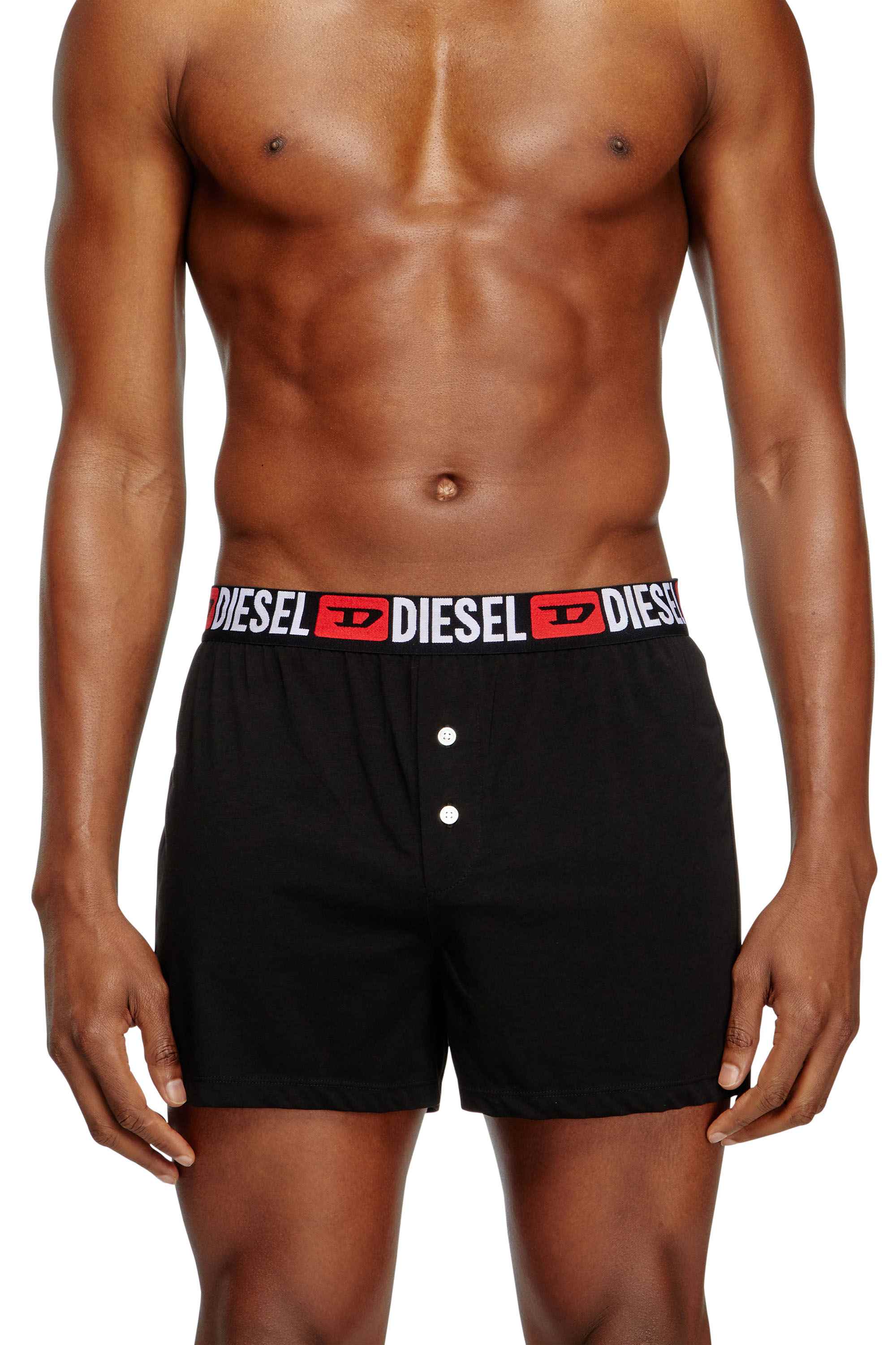 Black Boxers with all-over logo waist