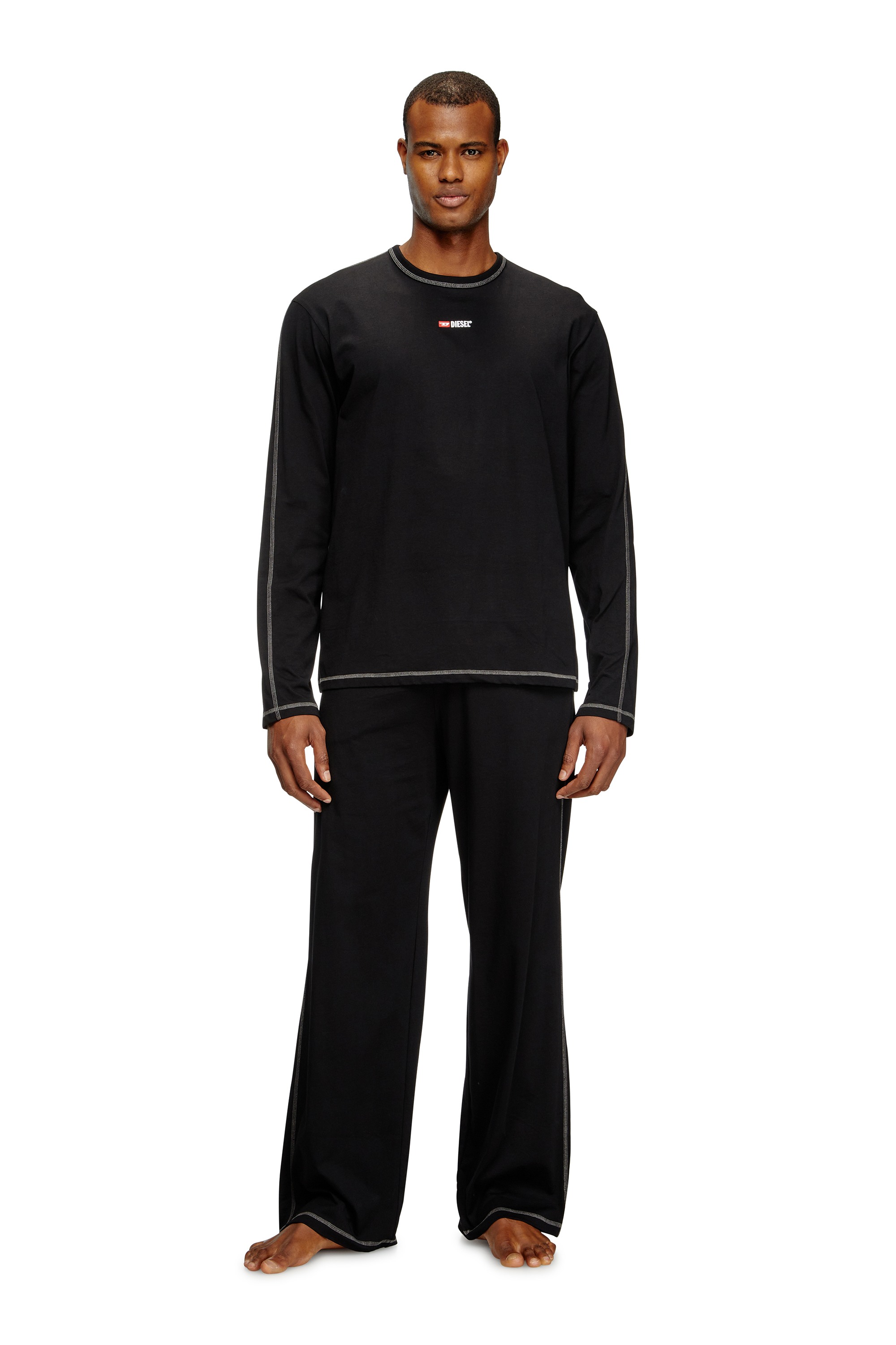 Black Pajamas in cotton jersey