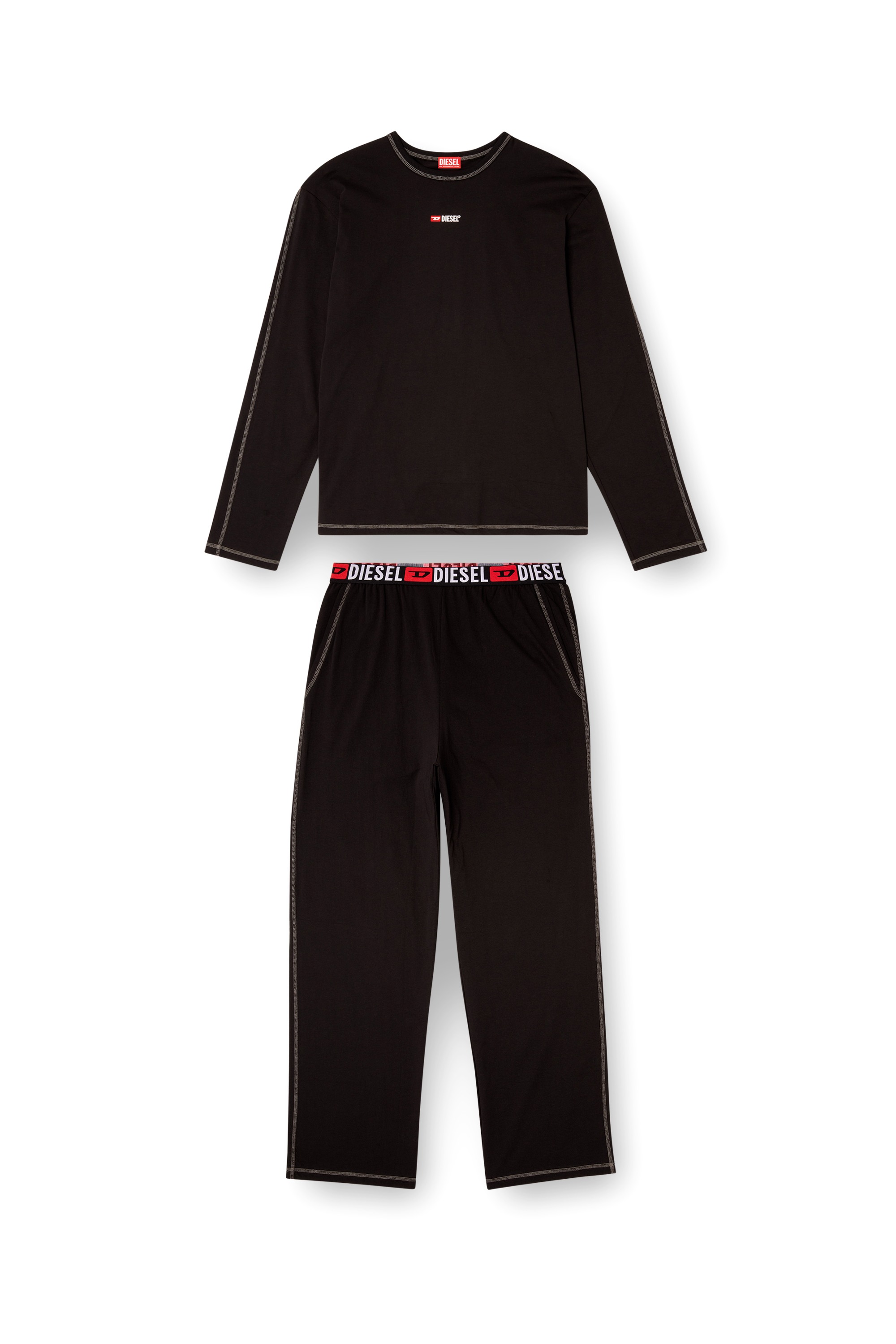 Black Pajamas in cotton jersey