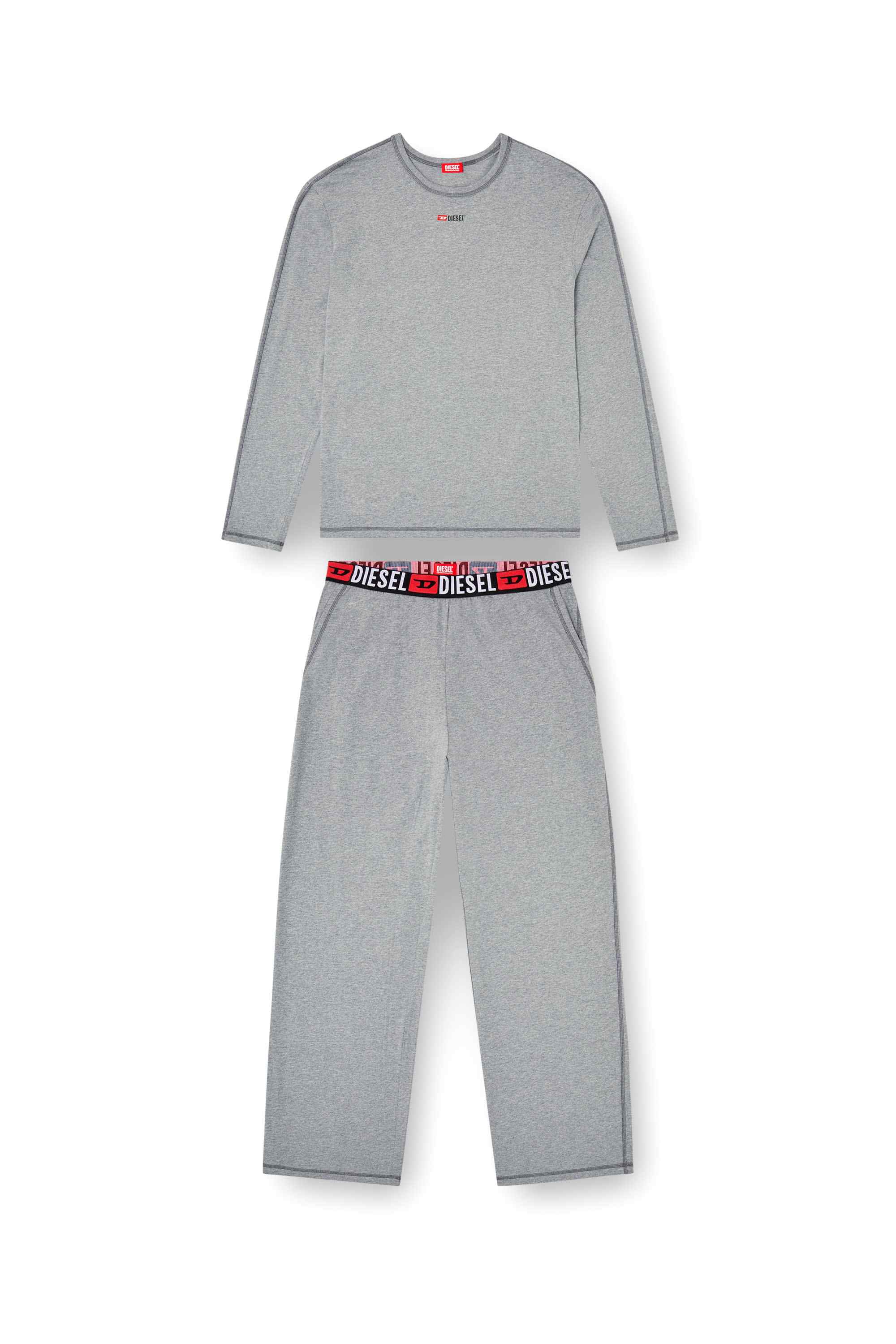 Grey Pajamas in cotton jersey