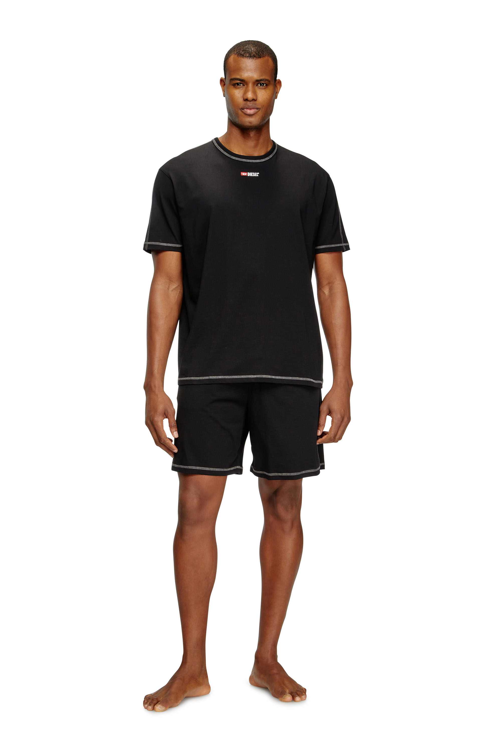 Black Short Pajamas in cotton jersey