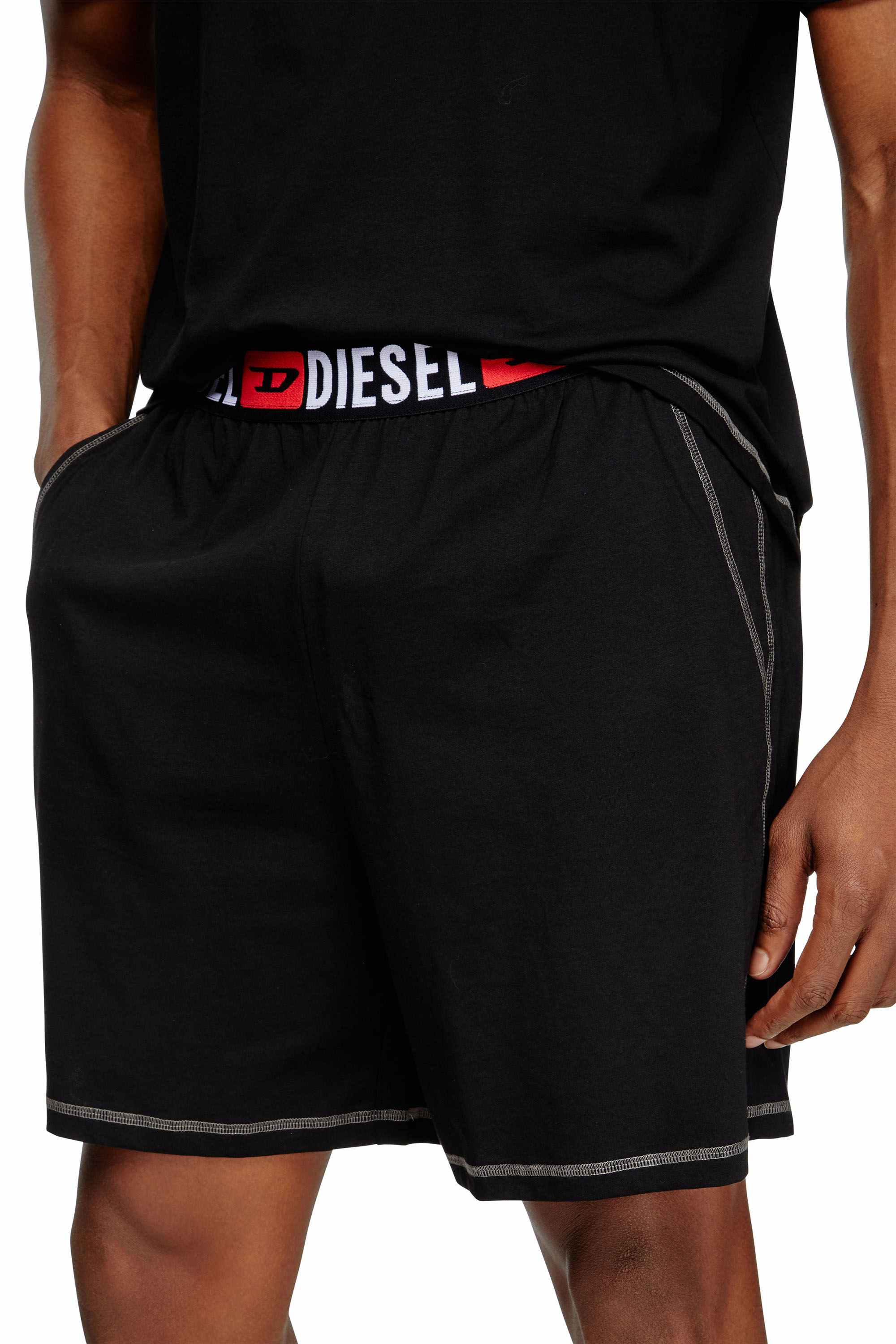 Black Short Pajamas in cotton jersey