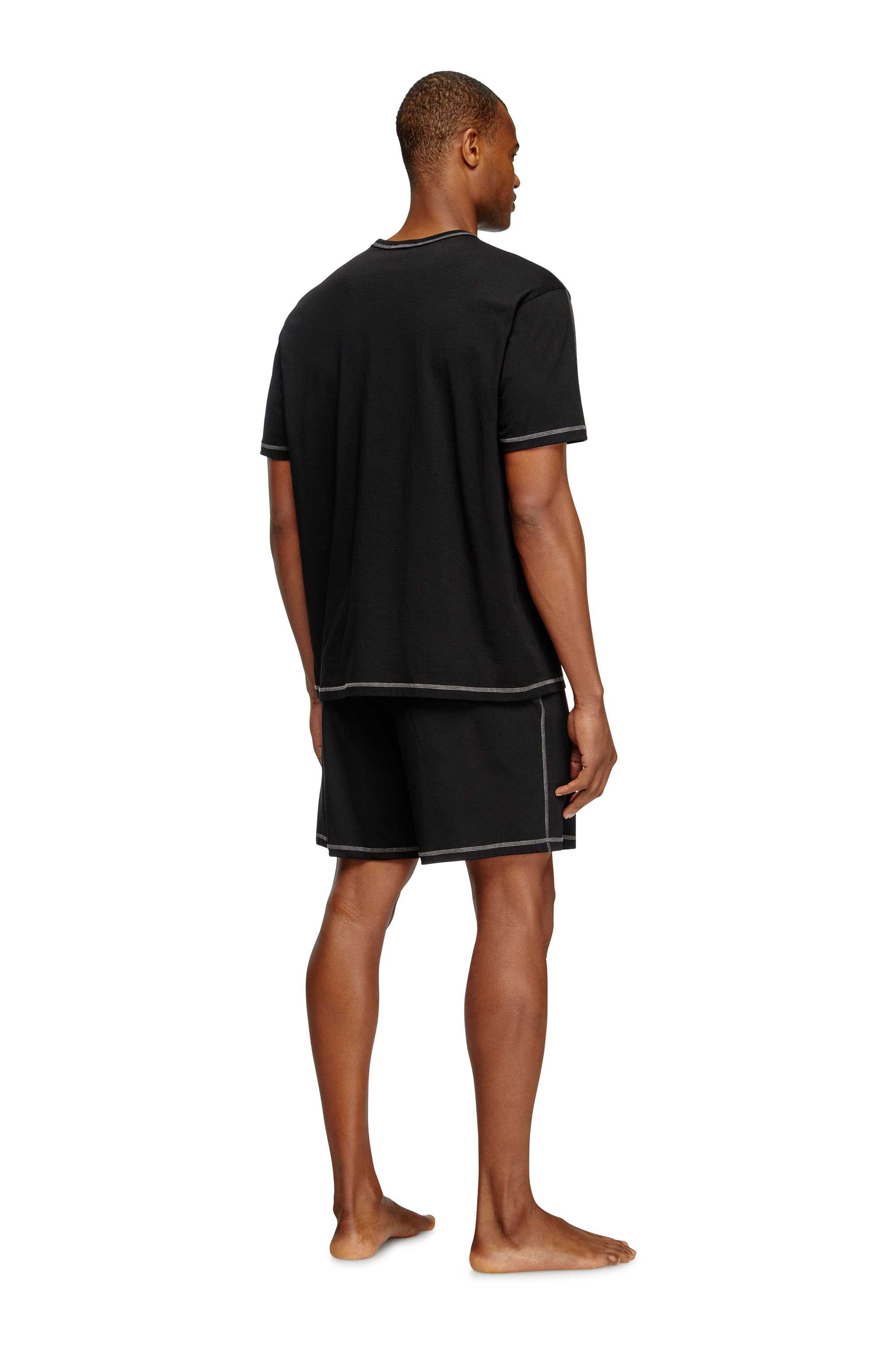 Black Short Pajamas in cotton jersey
