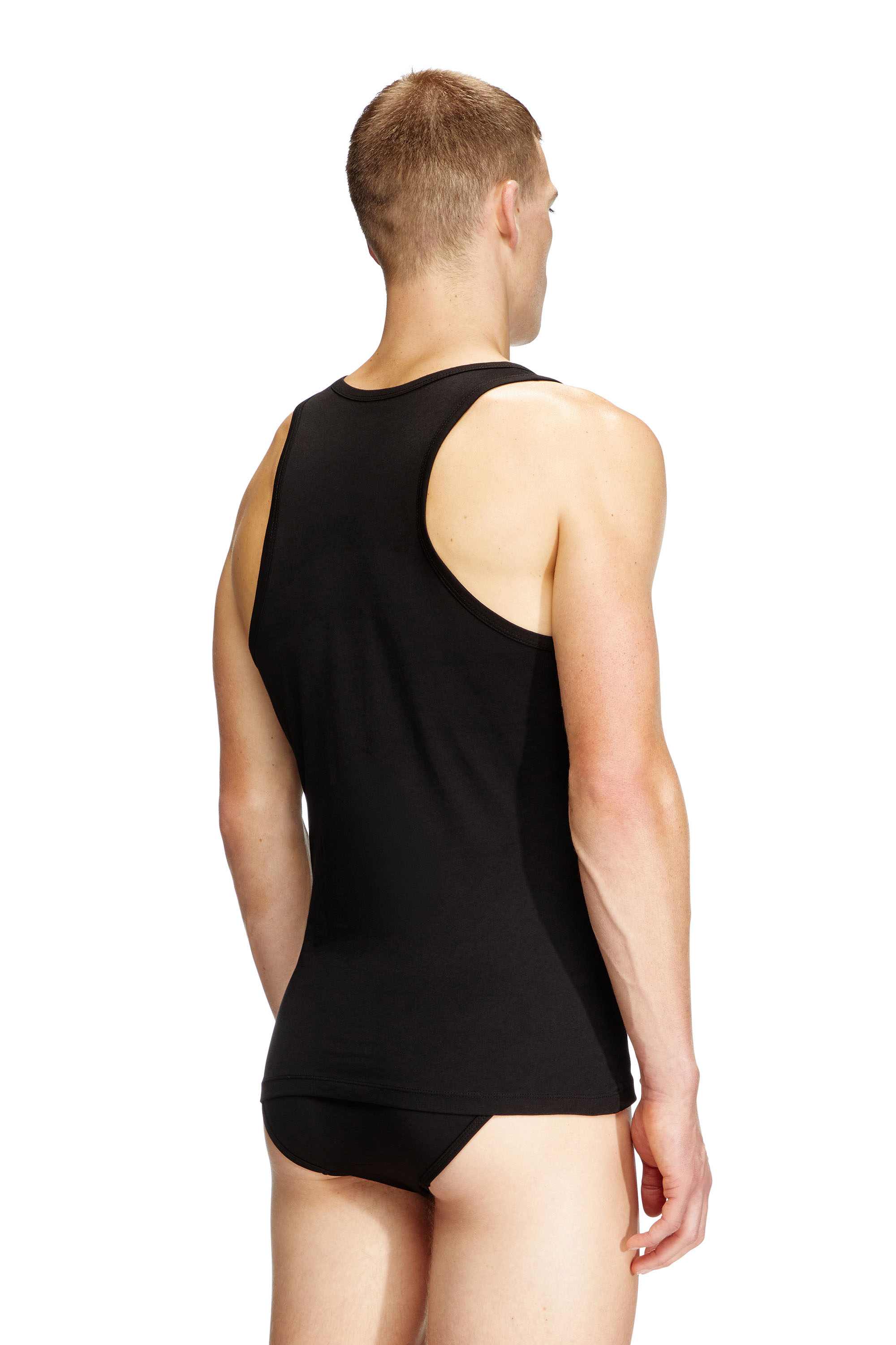 Black Two pack cotton tank vest