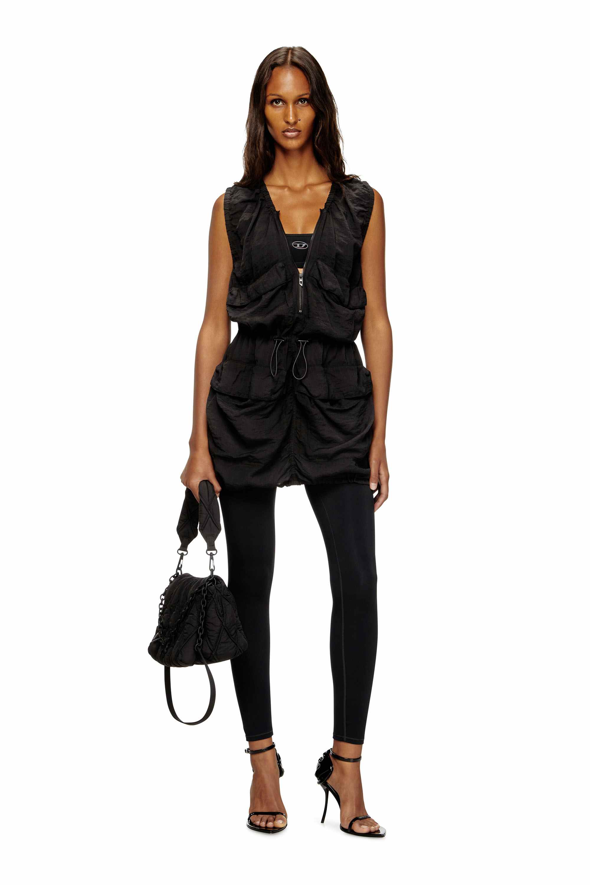 Black Sports bra with cut-out logo