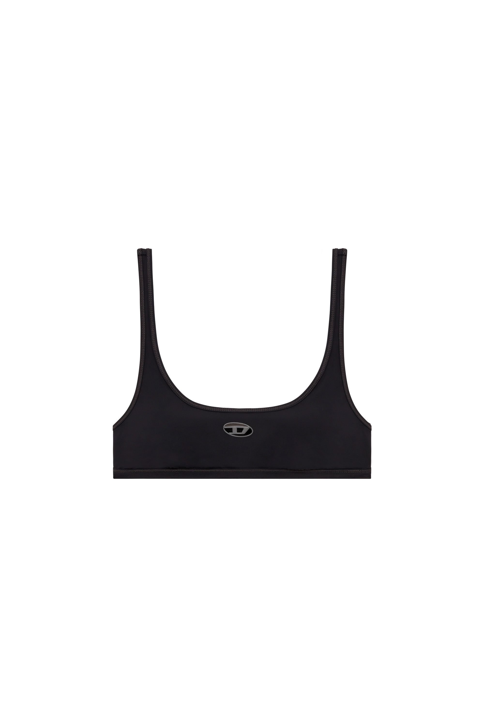 Black Sports bra with cut-out logo