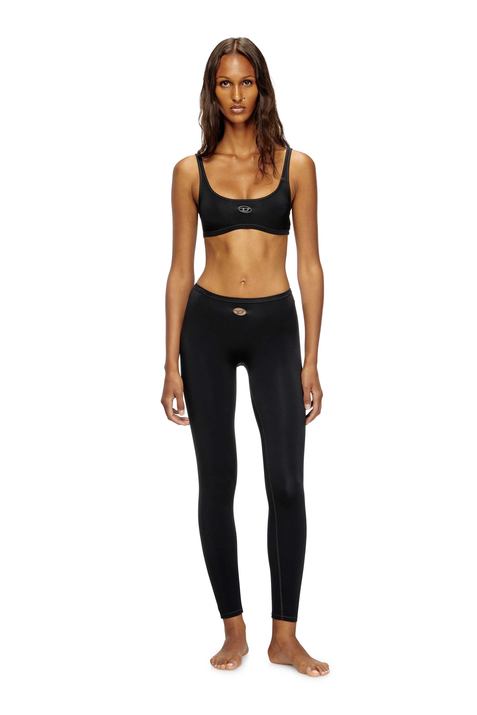 Black Sports bra with cut-out logo