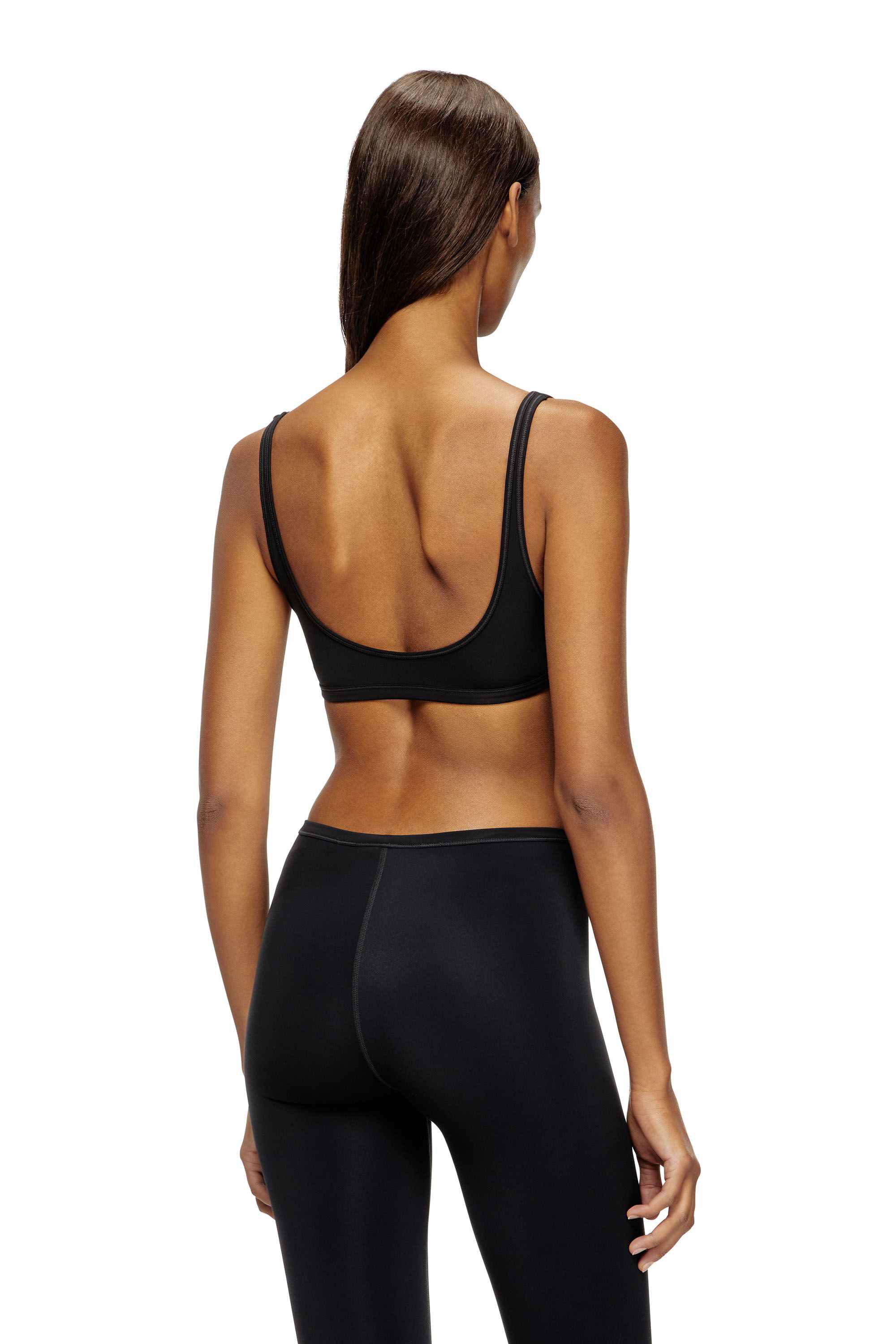 Black Sports bra with cut-out logo