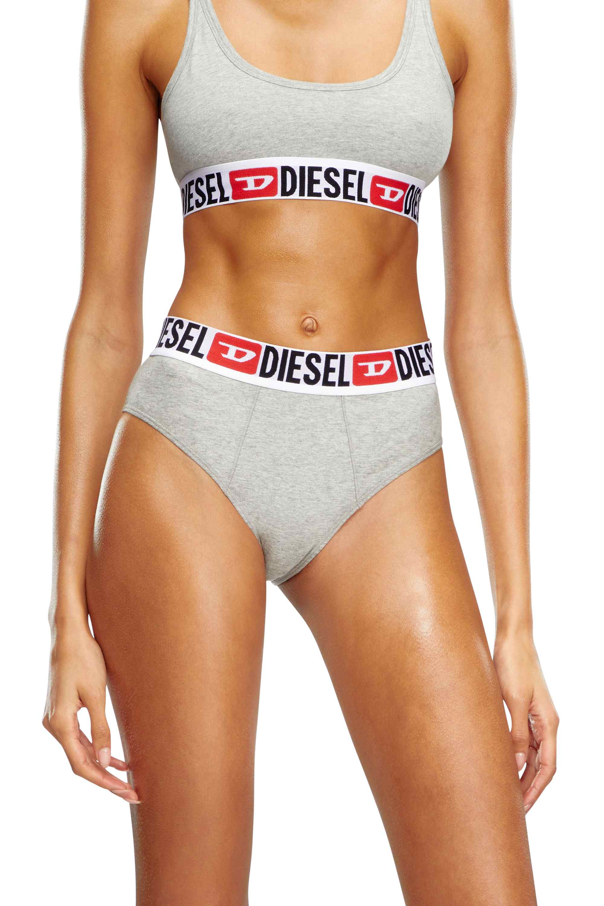 Grey Three-pack ribbed high-waisted briefs