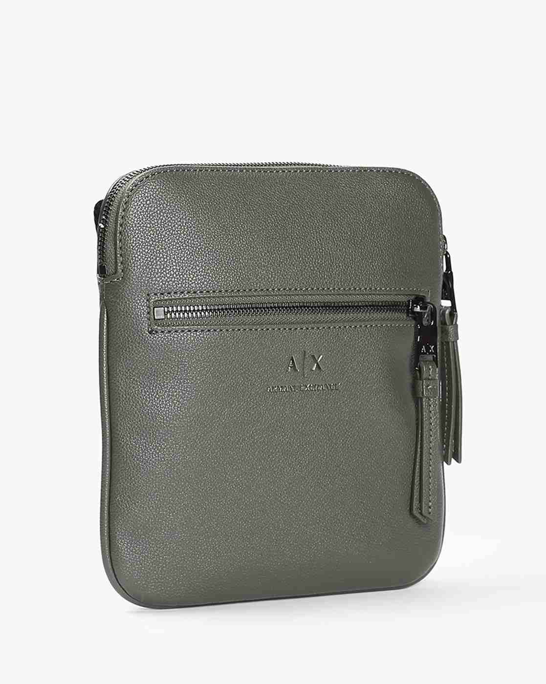 Men's Green Dino Messenger Bag