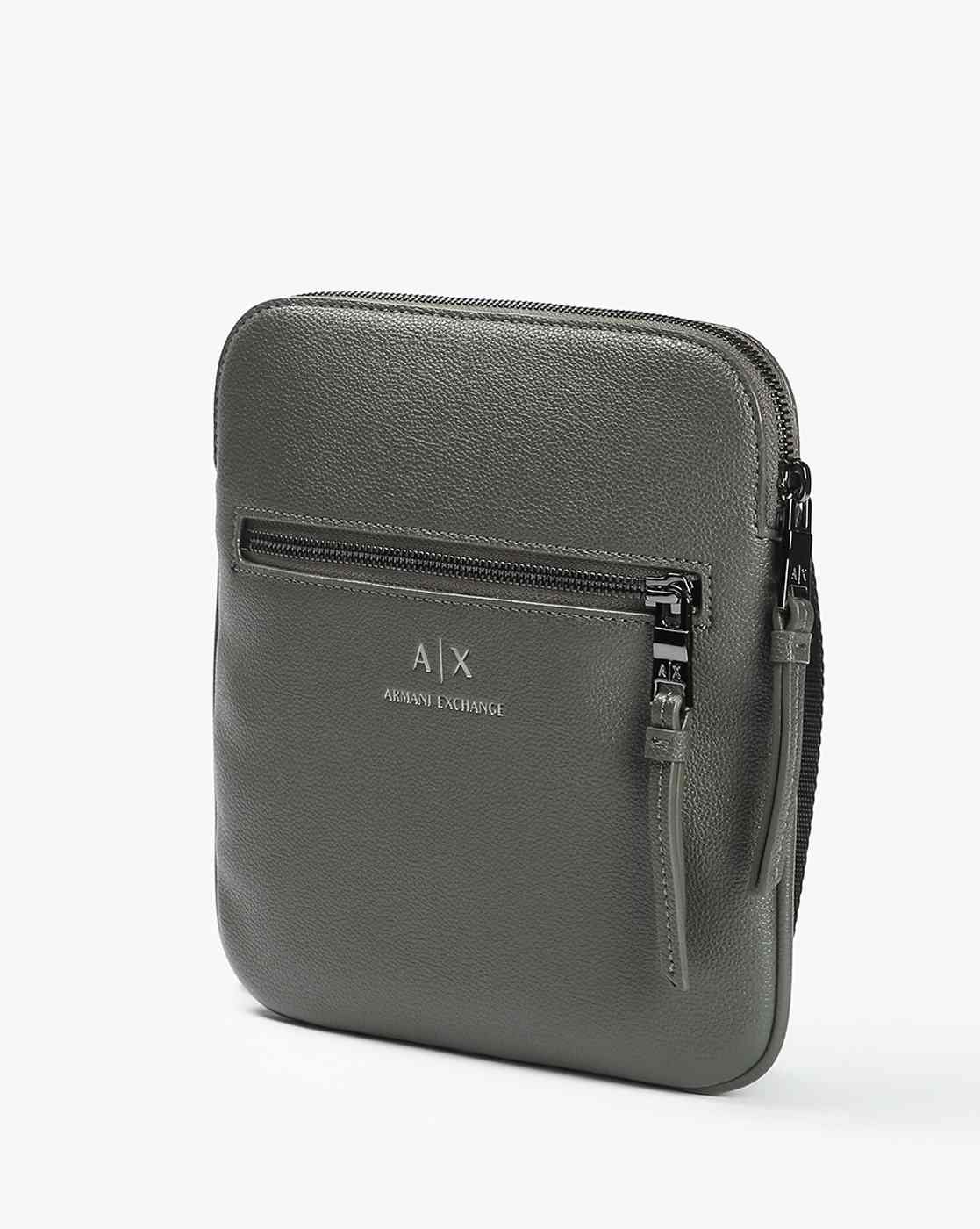 Men's Green Dino Messenger Bag