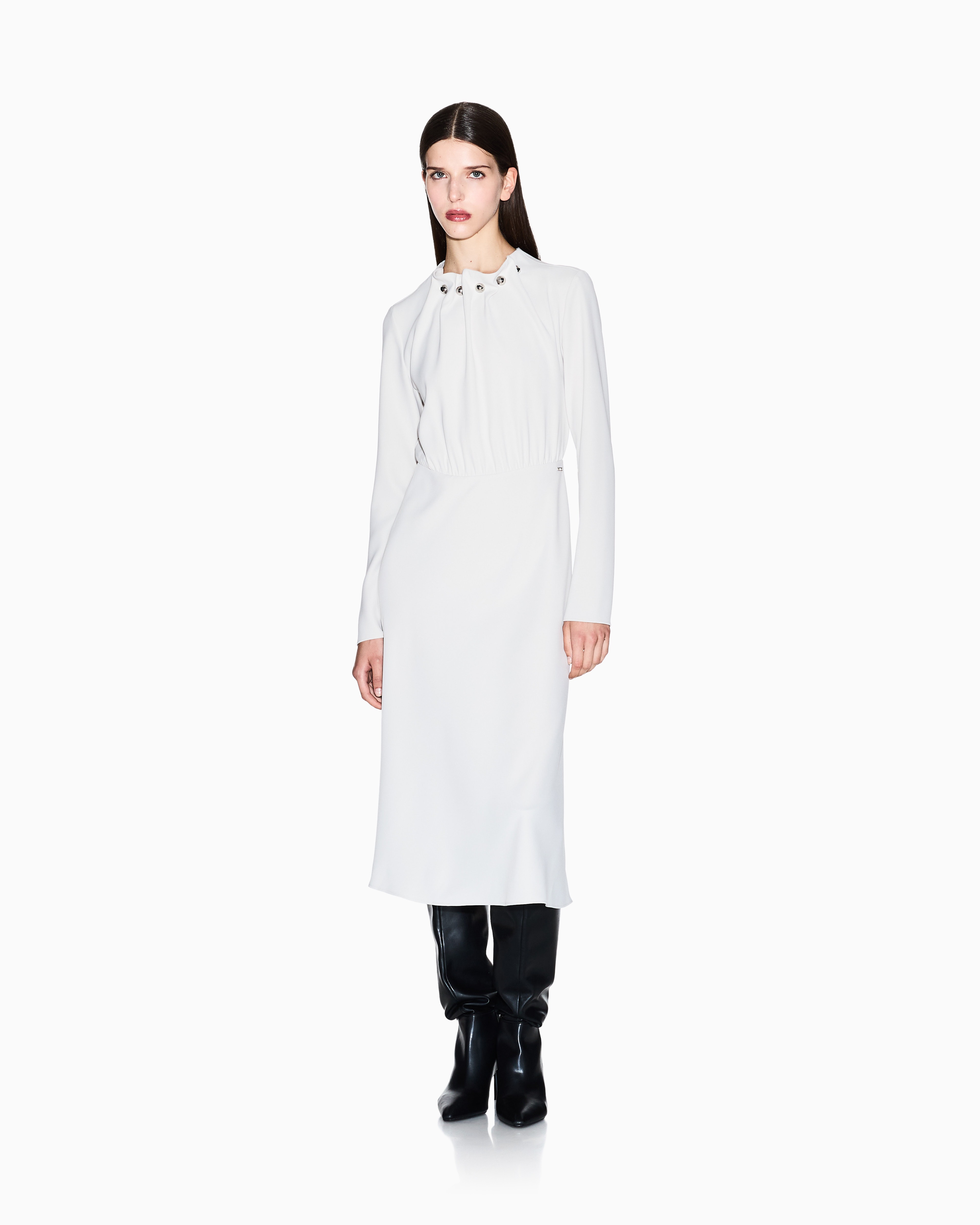 Women Grey Electric Silver Fit and Flare Fit Dresses