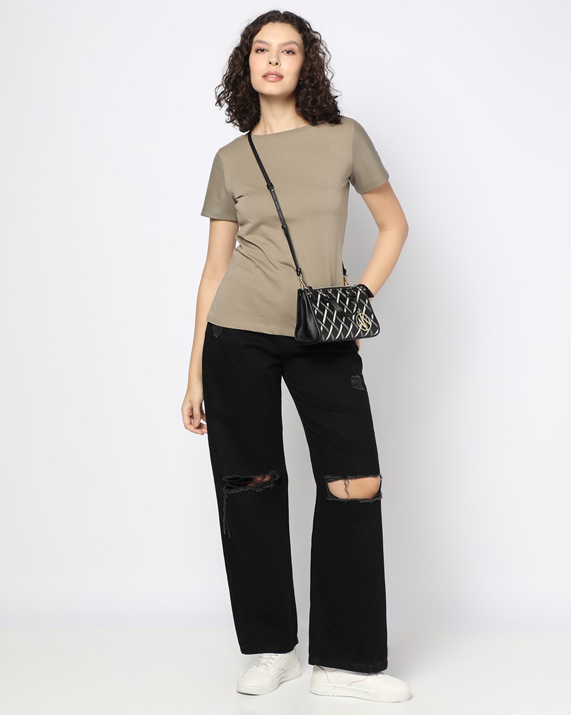 Women Brown Monogram Melody Regular Fit T-Shirts