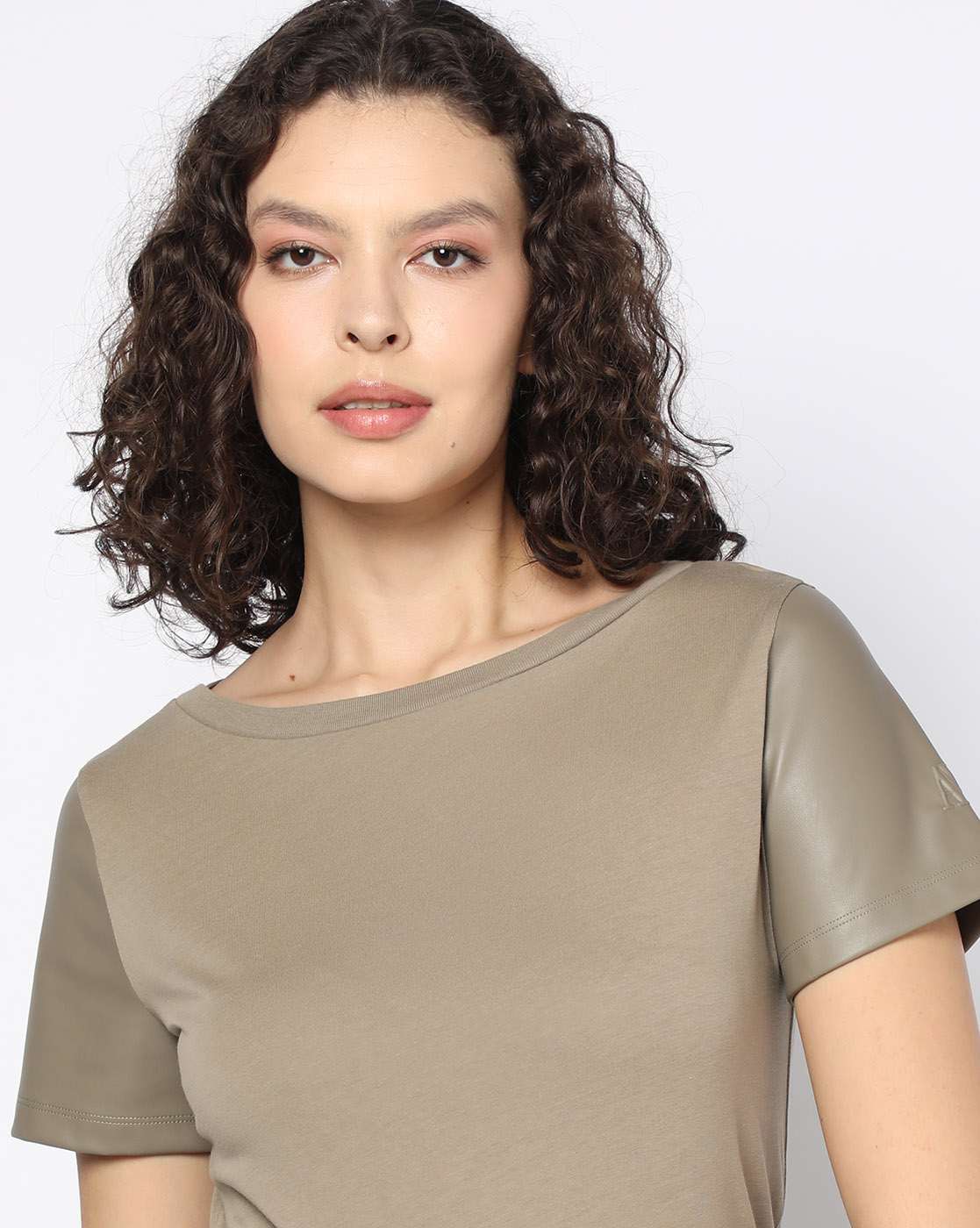 Women Brown Monogram Melody Regular Fit T-Shirts
