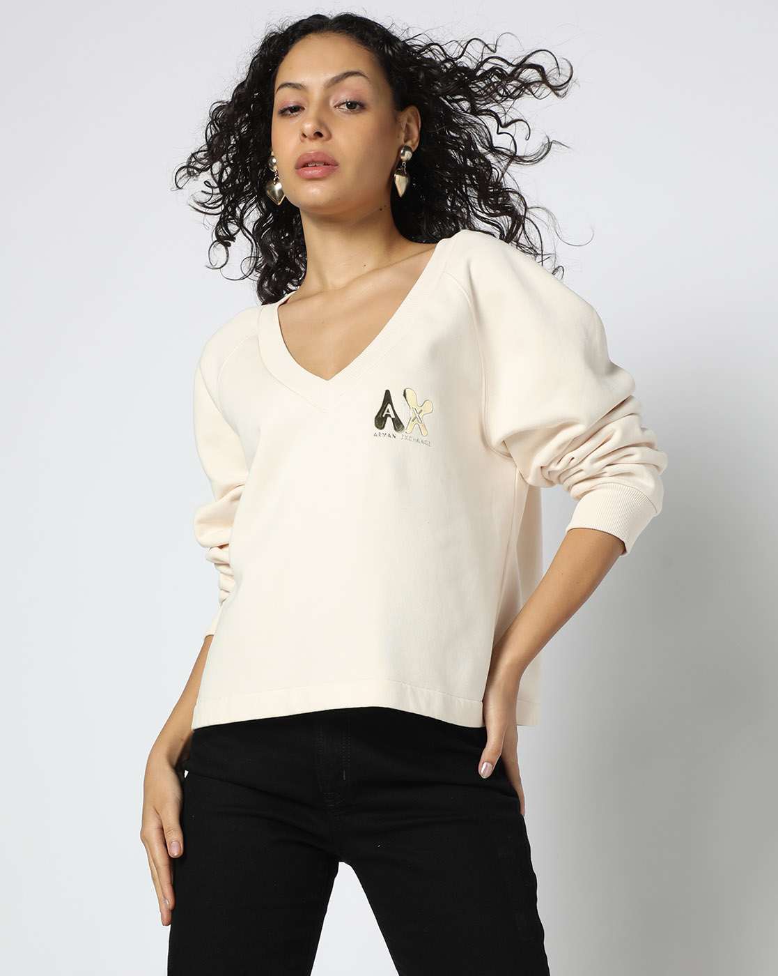 Women White Urban Tailoring Boxy Fit Sweatshirts