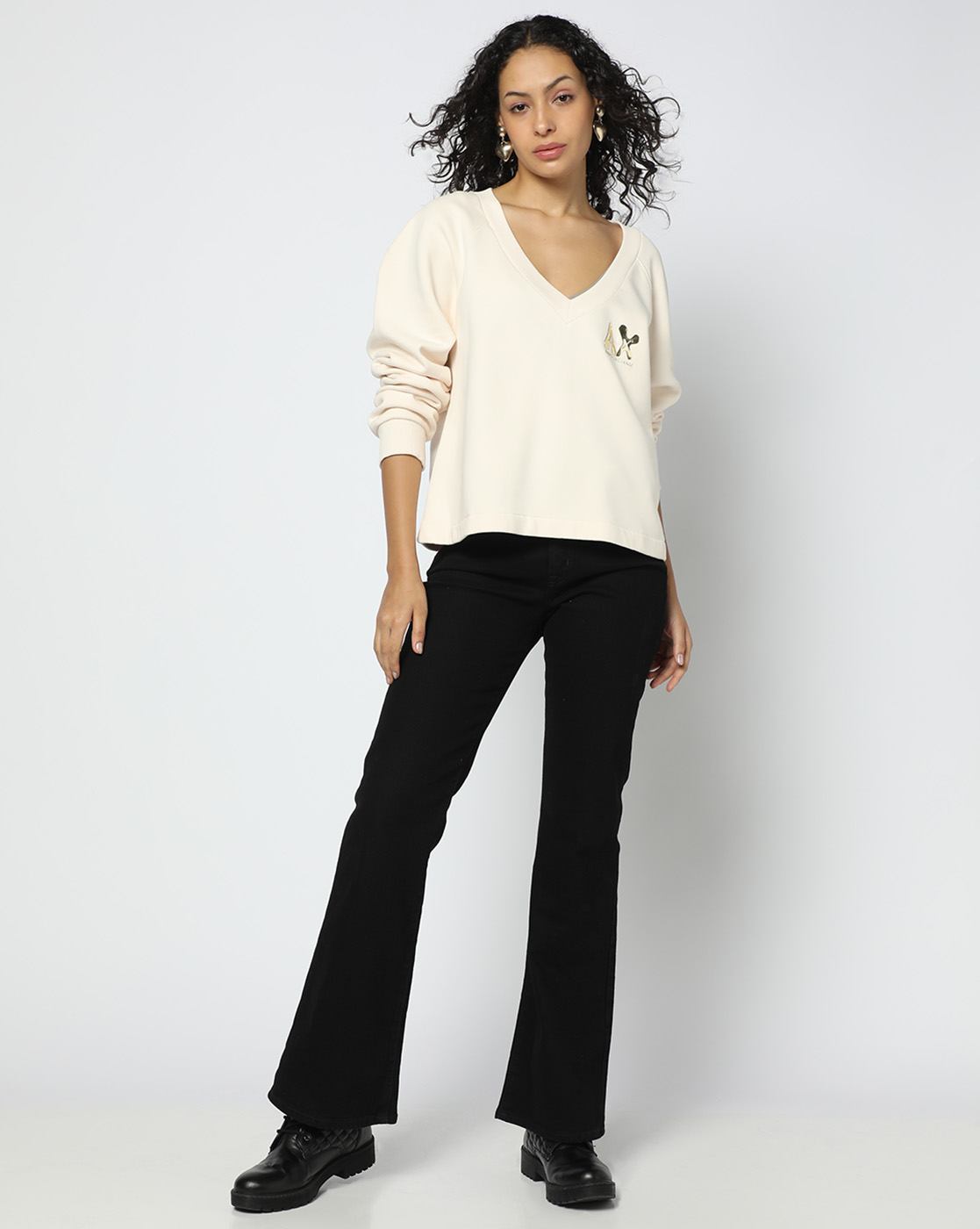 Women White Urban Tailoring Boxy Fit Sweatshirts