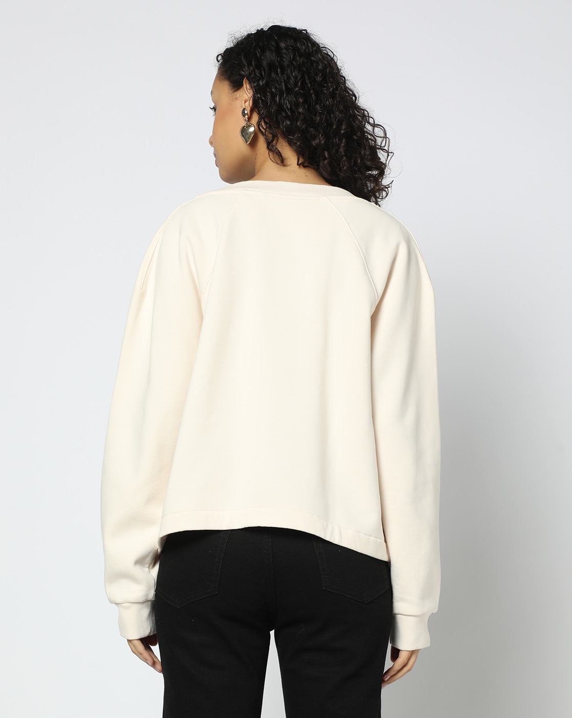 Women White Urban Tailoring Boxy Fit Sweatshirts