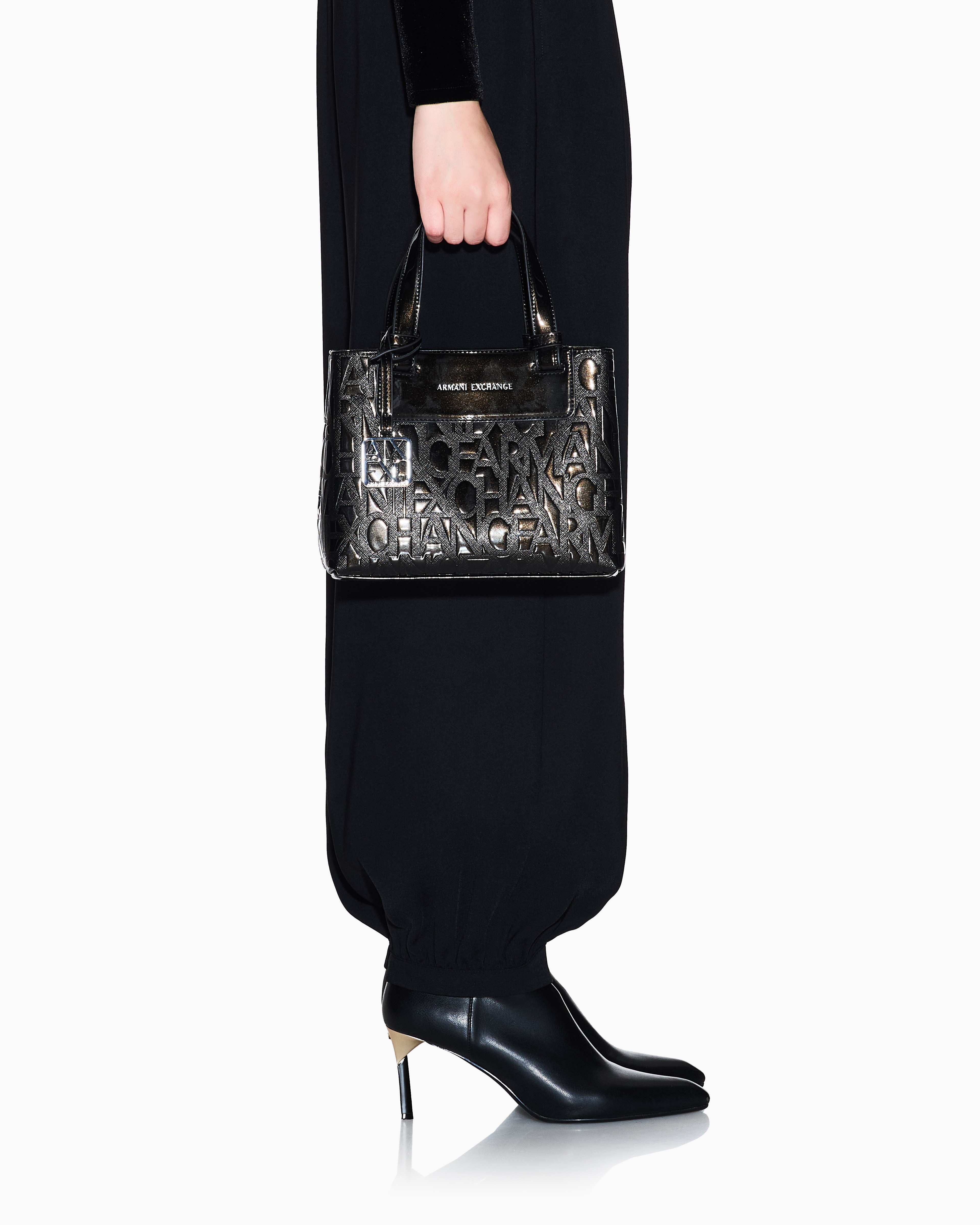Women's Black Liz Patent Shopping Bag