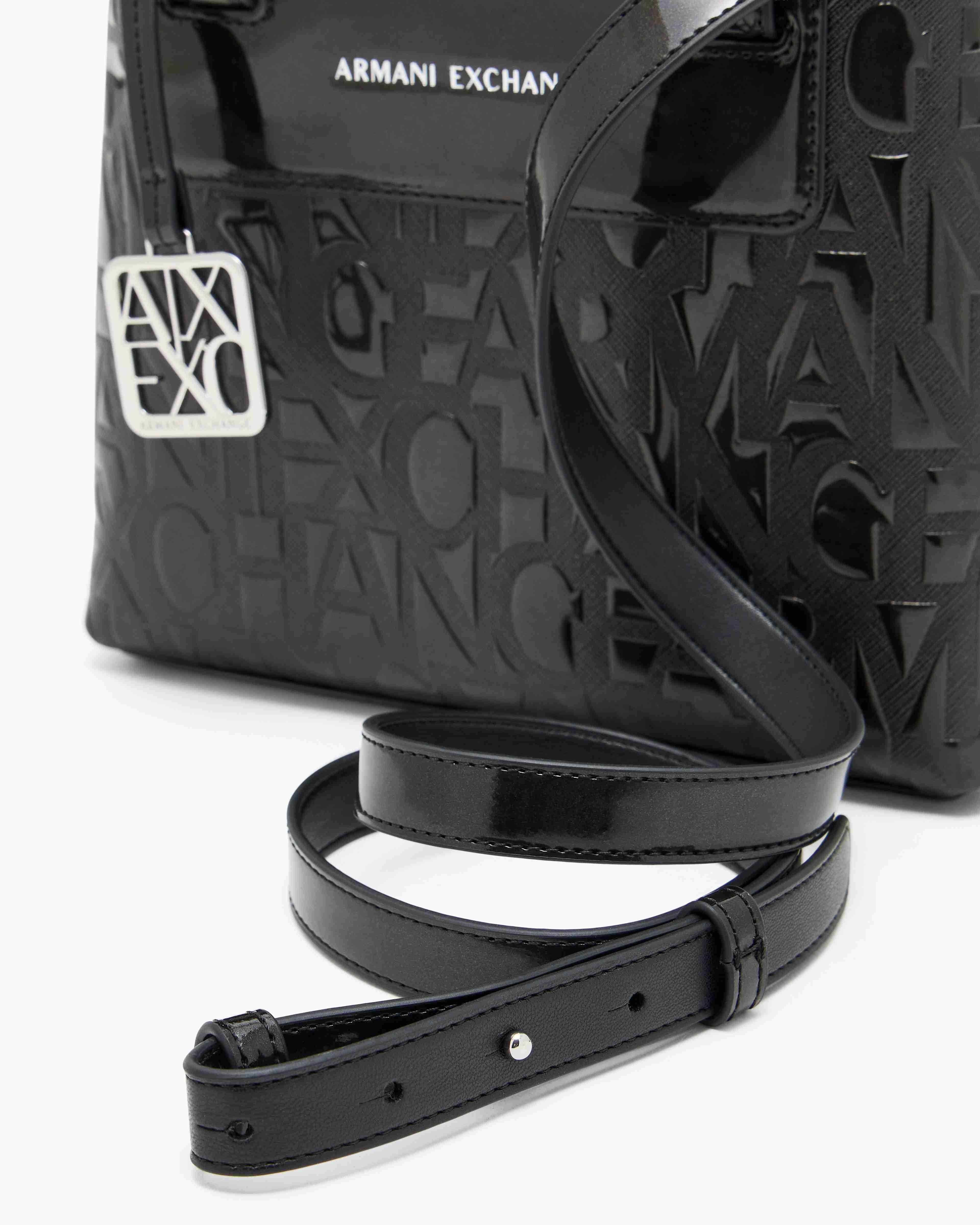 Women's Black Liz Patent Shopping Bag