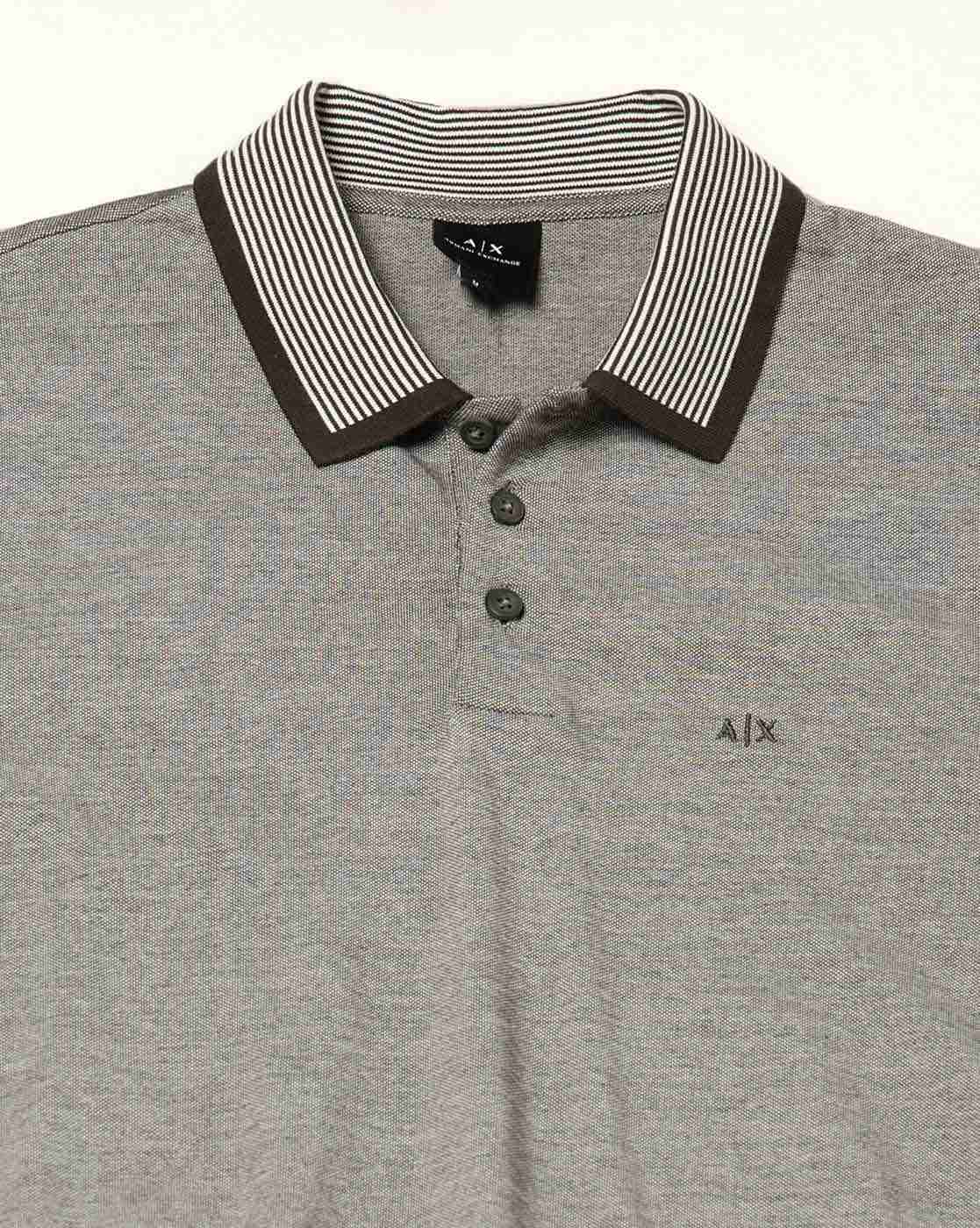 Men Brown Armani Classics Regular Fit Polos