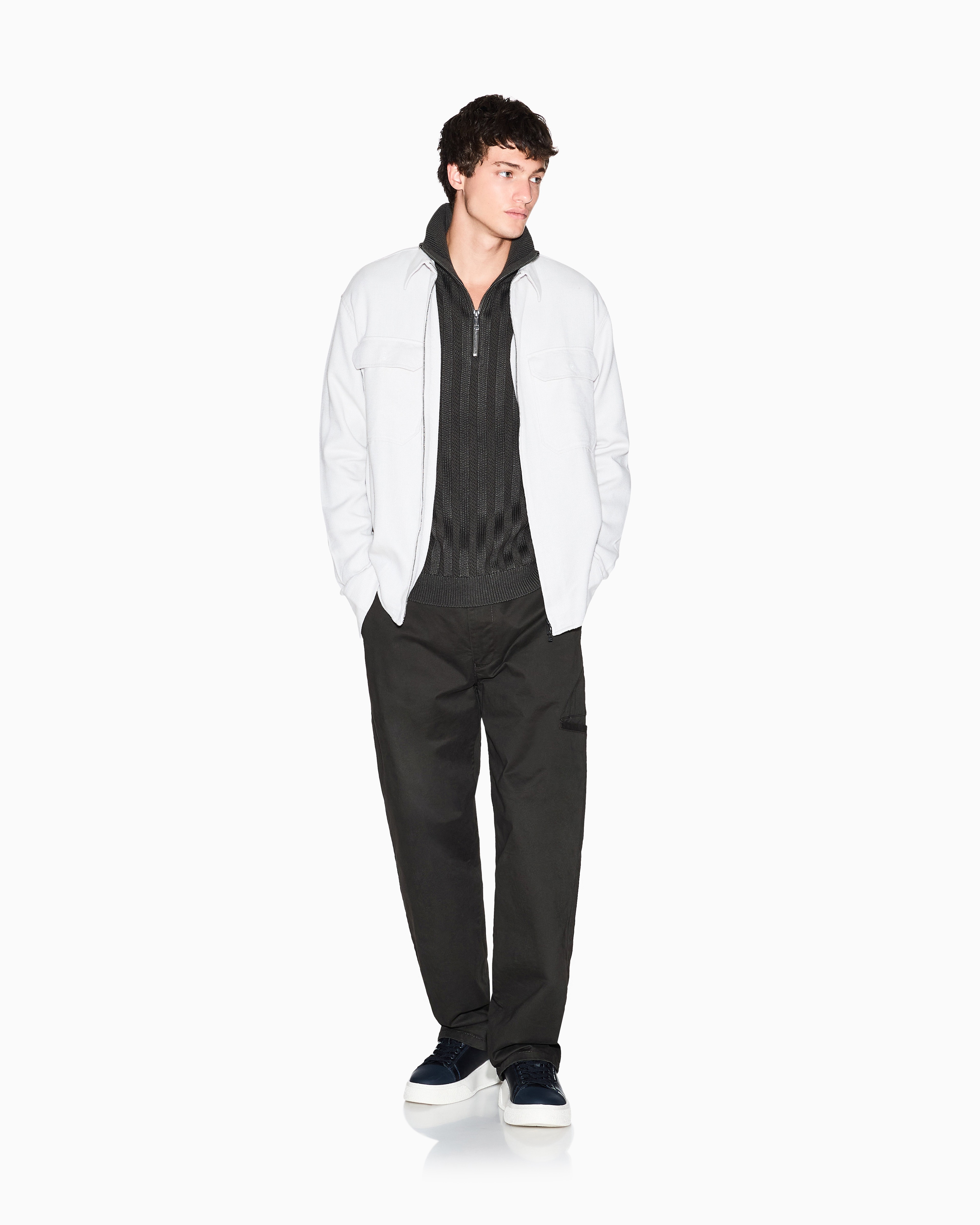 Men Grey Armani Classics Comfort Fit Casual Shirts