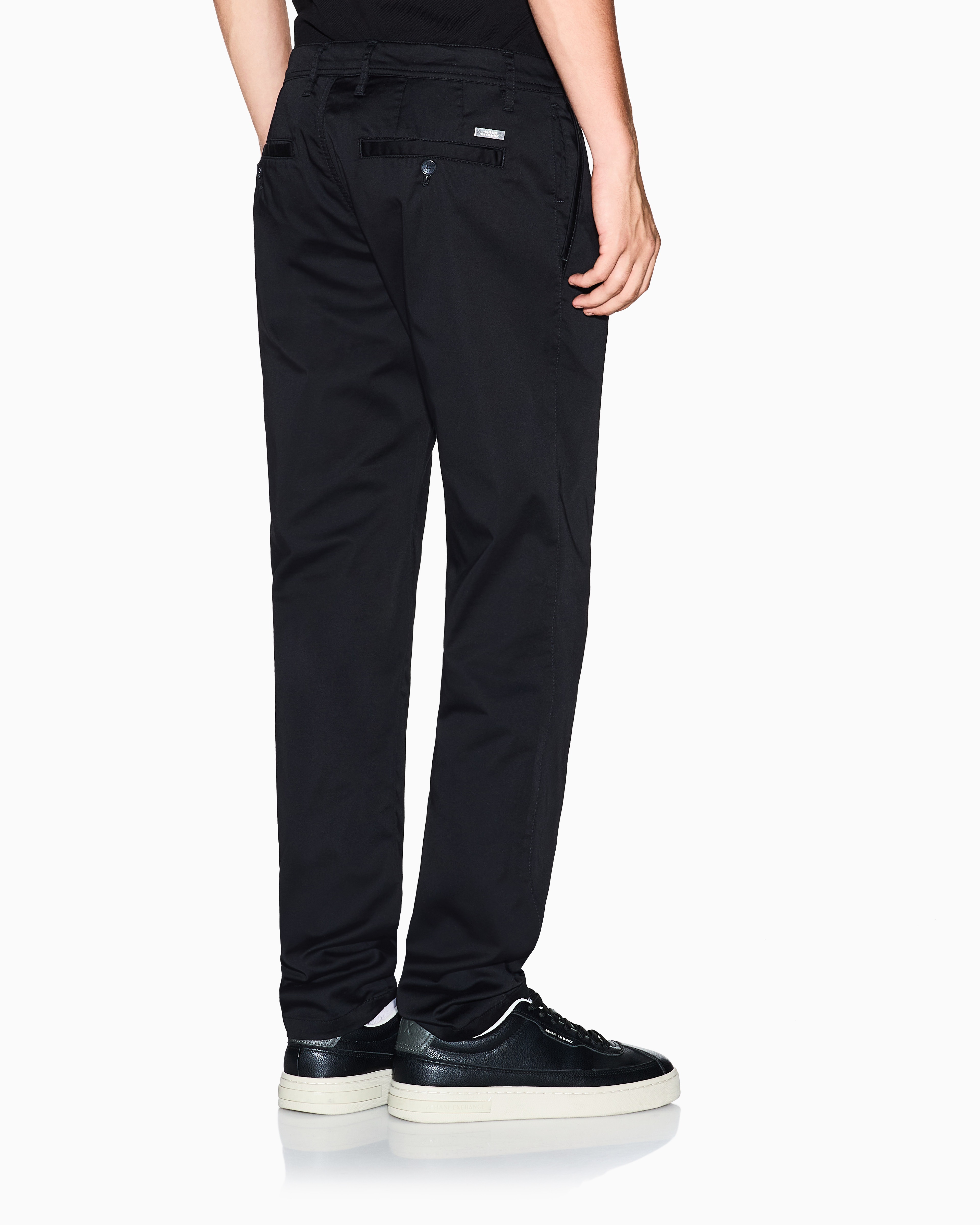 Men Black Straight Fit Trousers