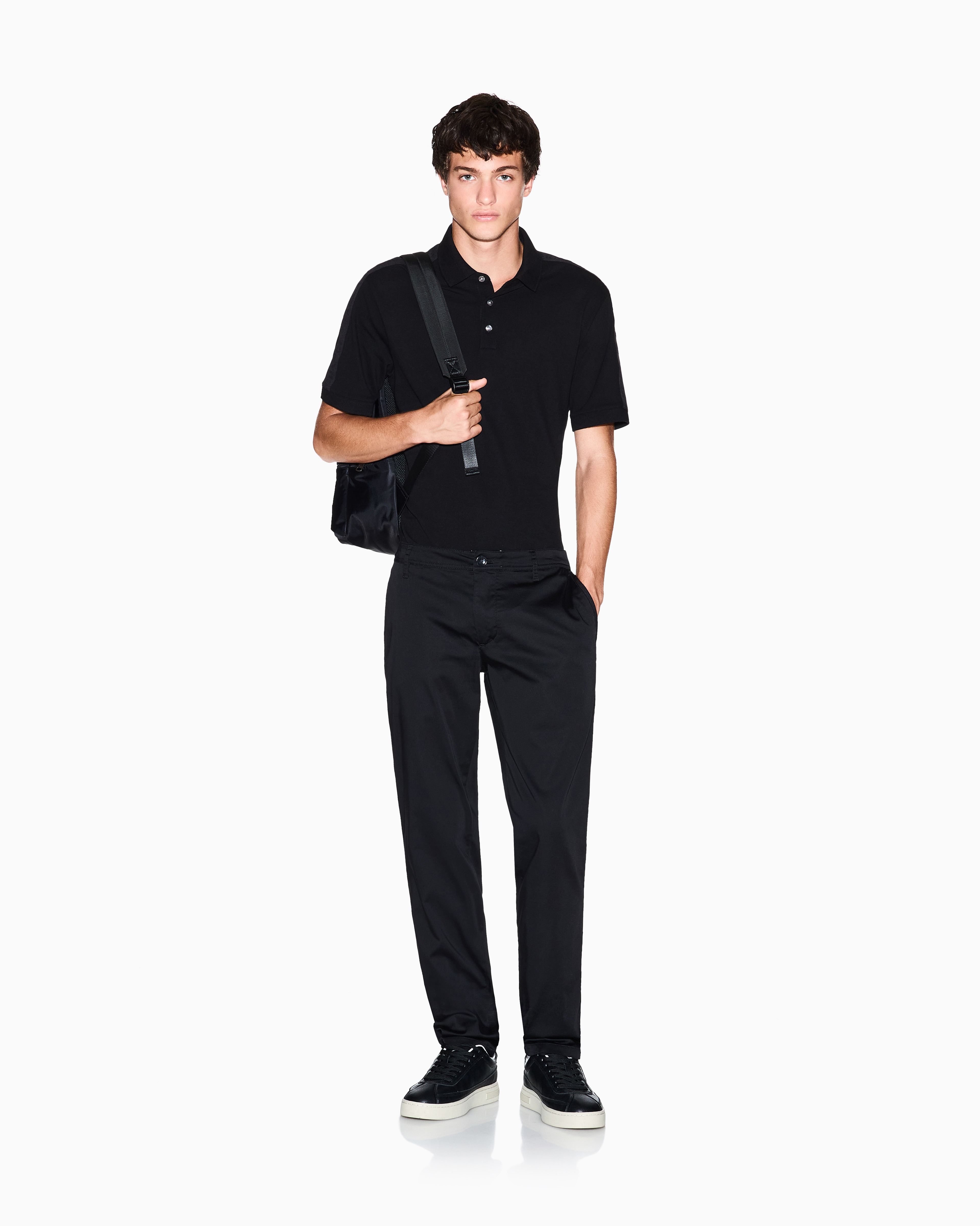 Men Black Straight Fit Trousers