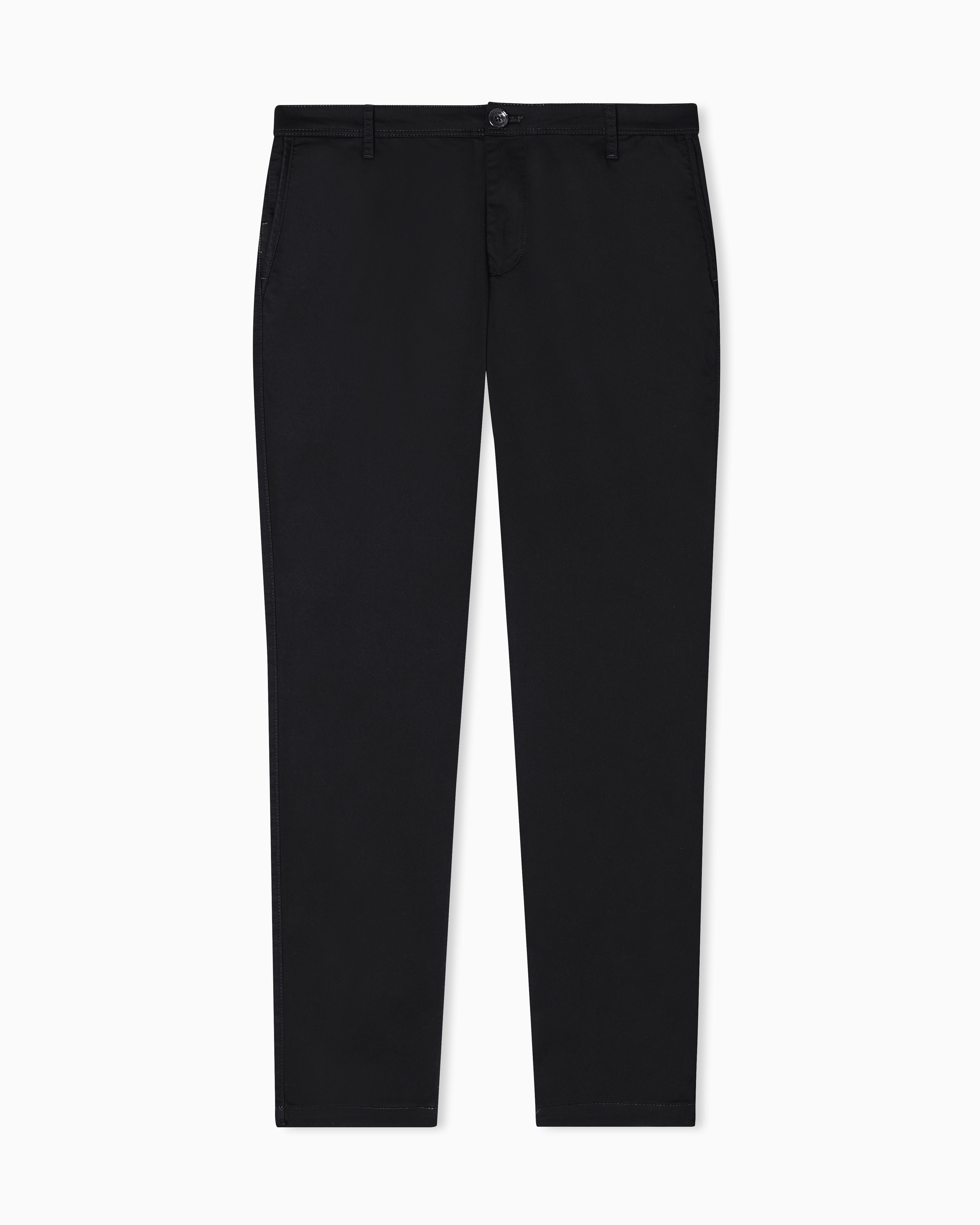 Men Black Straight Fit Trousers
