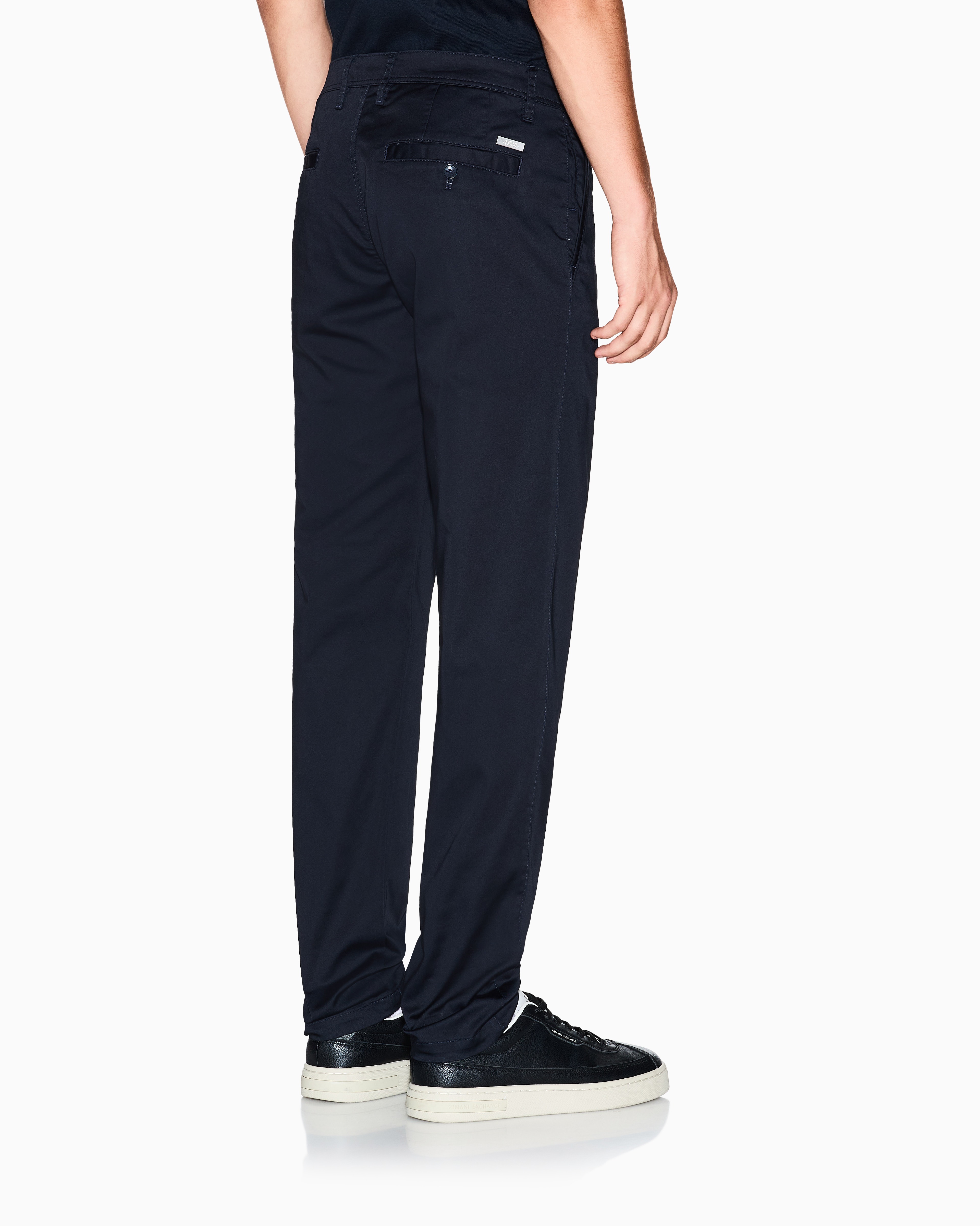 Men Blue Straight Fit Trousers