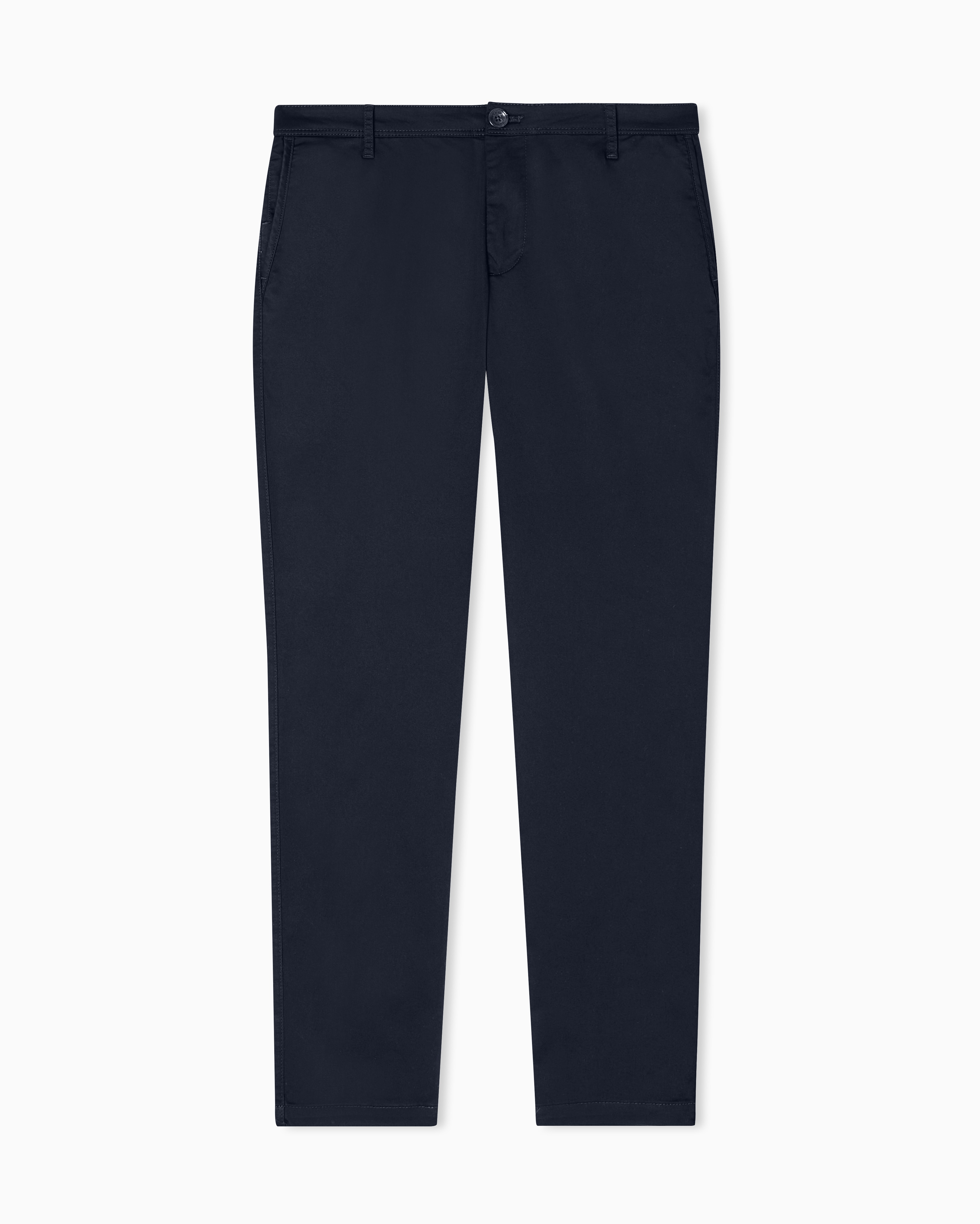 Men Blue Straight Fit Trousers