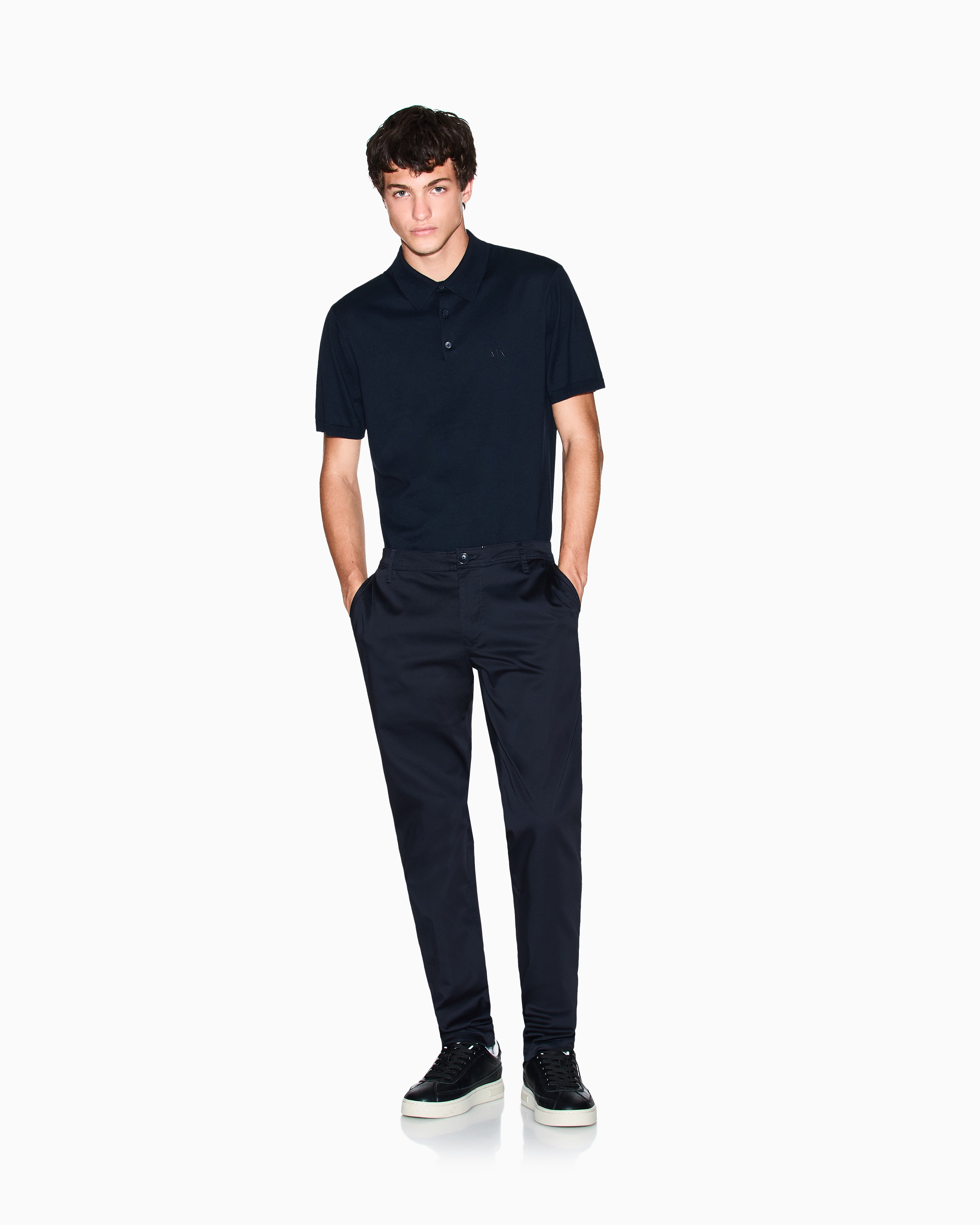 Men Blue Straight Fit Trousers