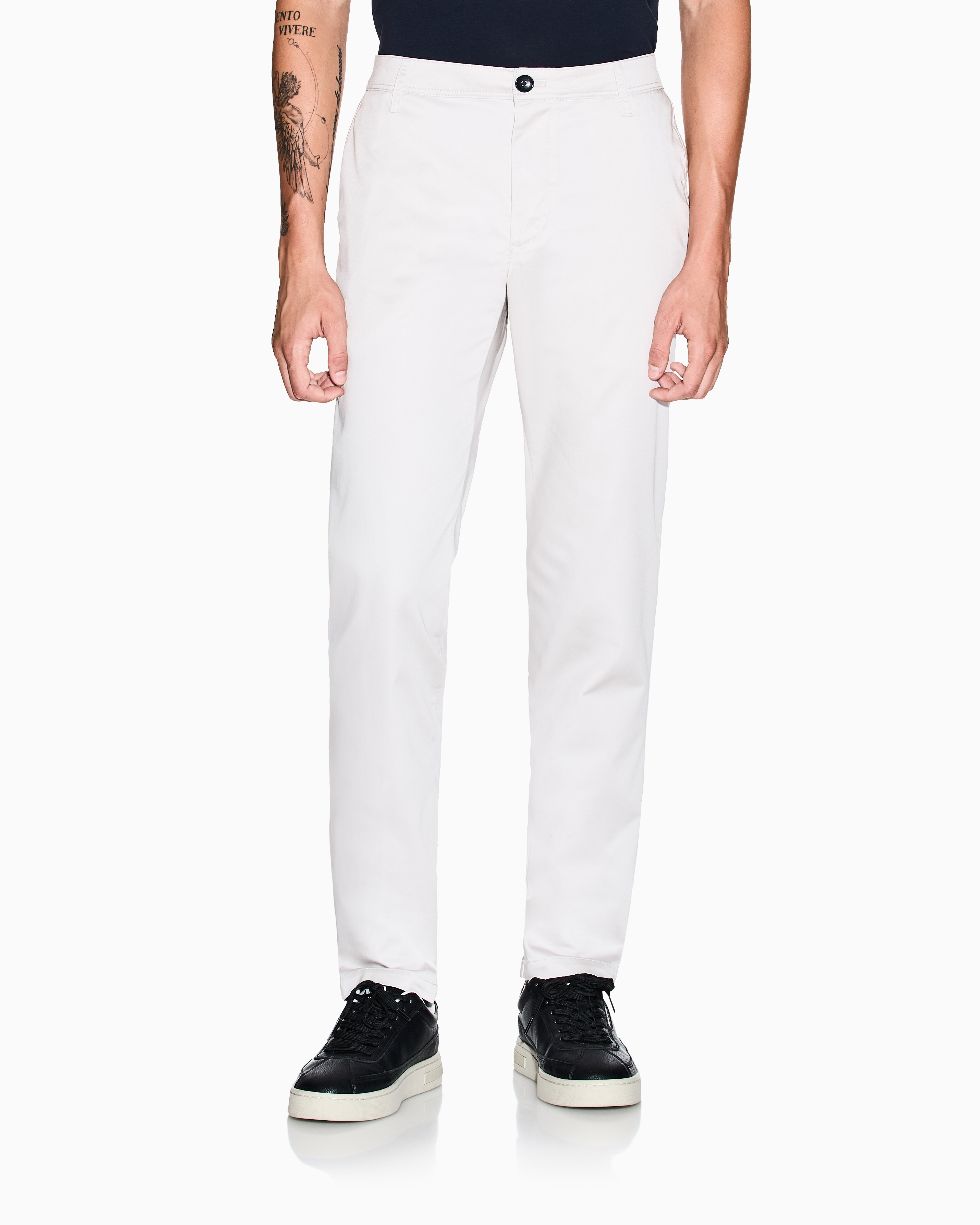 Men Grey Straight Fit Trousers