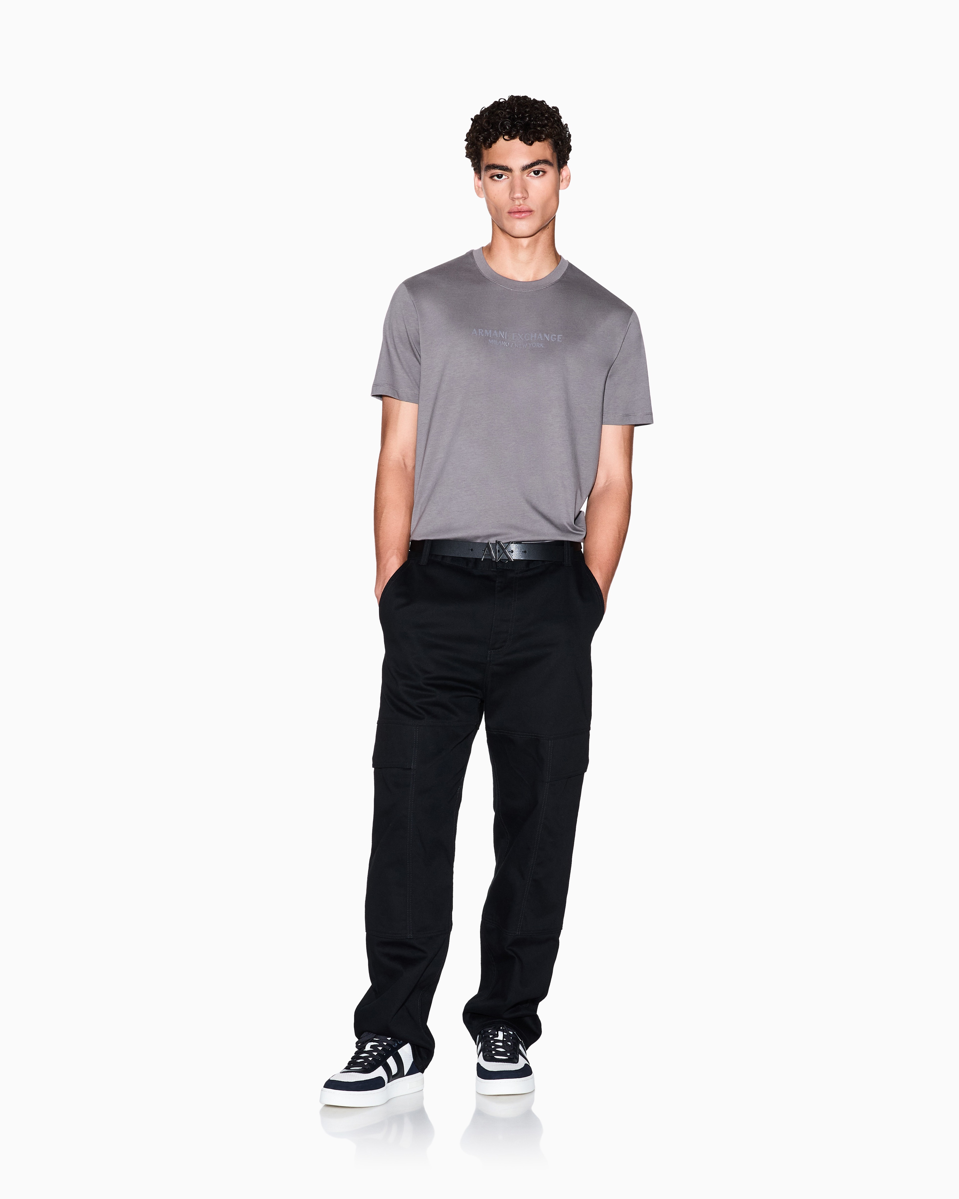 Men Grey MI/NY Regular Fit T-Shirts
